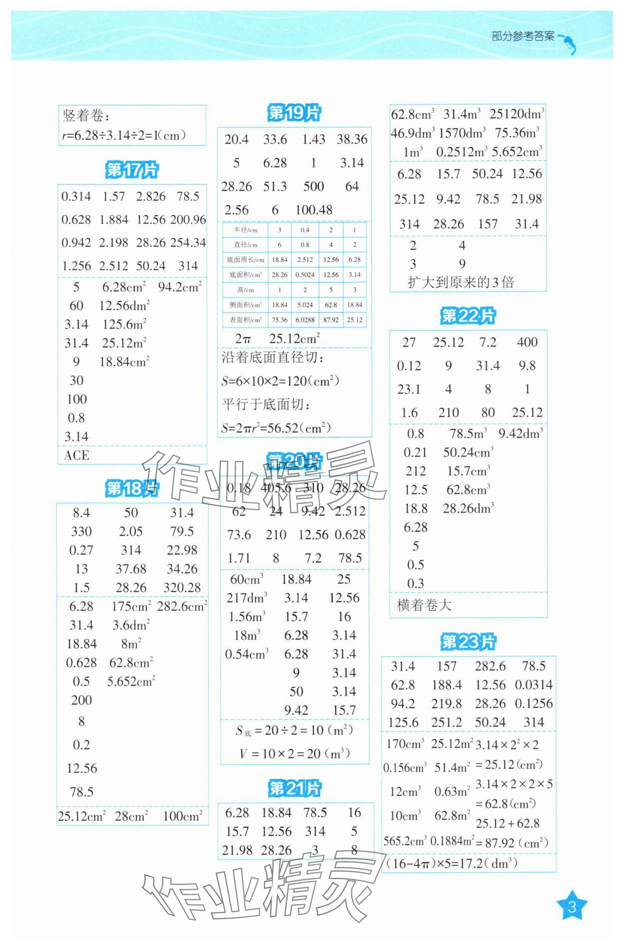 2025年新編口算天天練六年級數(shù)學(xué)下冊人教版 第3頁