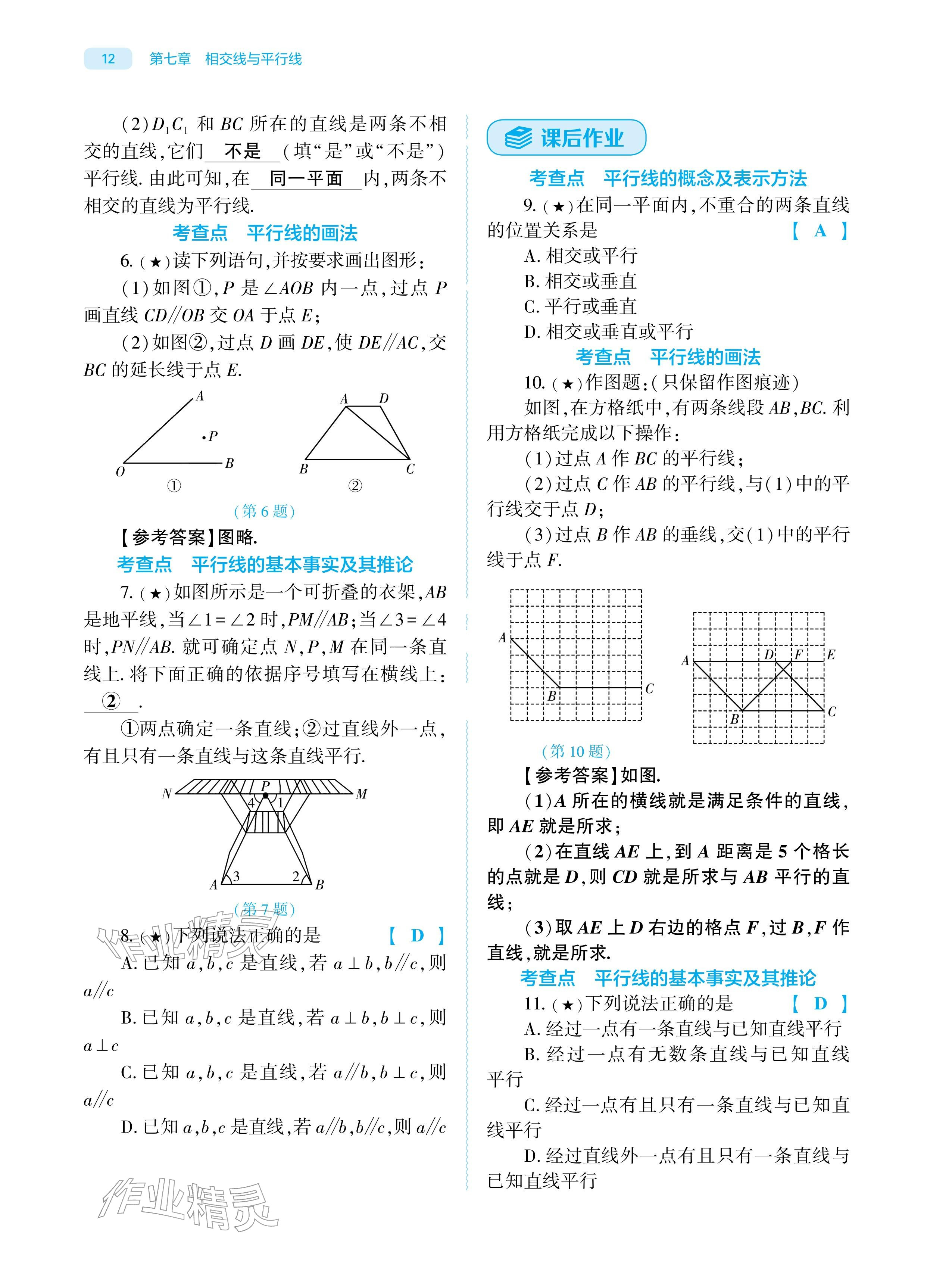 2026年基础训练大象出版社七年级数学下册人教版&nbsp;参考答案第12页