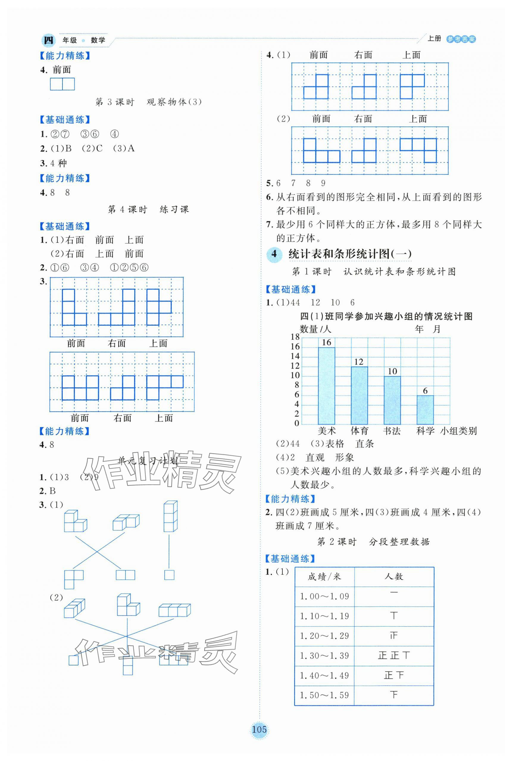 2025年百分学生作业本题练王四年级数学上册苏教版 参考答案第5页
