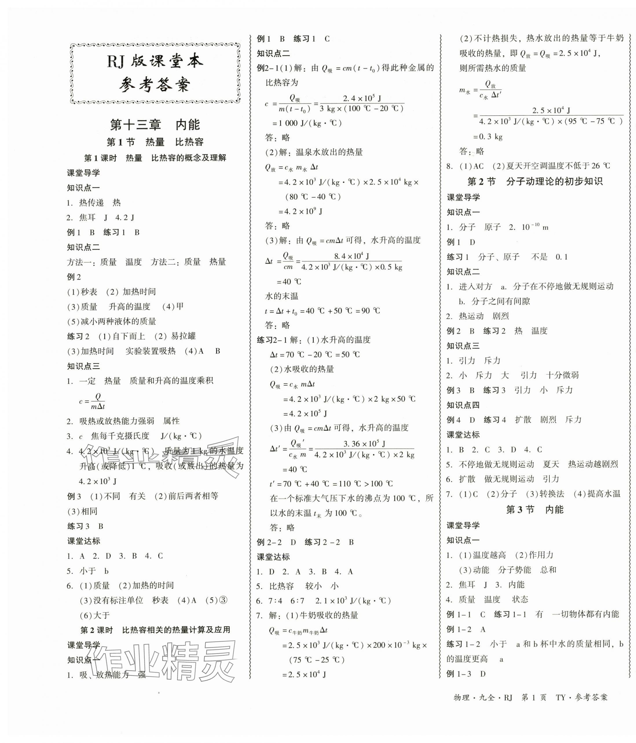 2025年分層導(dǎo)學(xué)案九年級物理全一冊人教版 第1頁