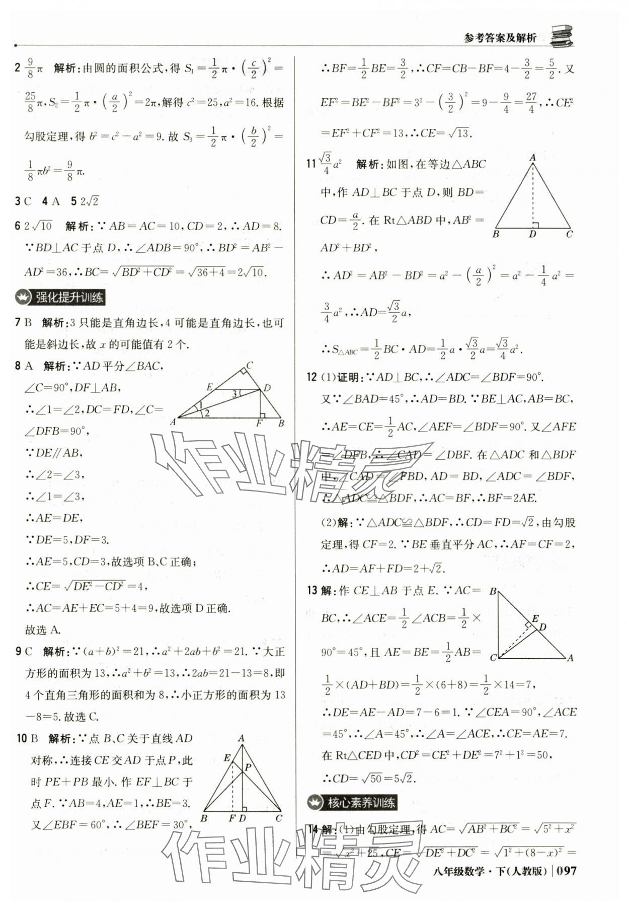 2025年1加1輕巧奪冠優化訓練八年級數學下冊人教版 參考答案第10頁