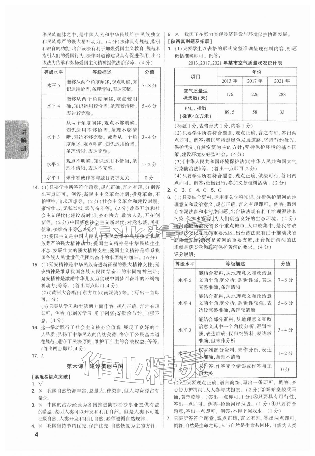 2026年中考面對面道德與法治人教版陜西專版&nbsp;第6頁