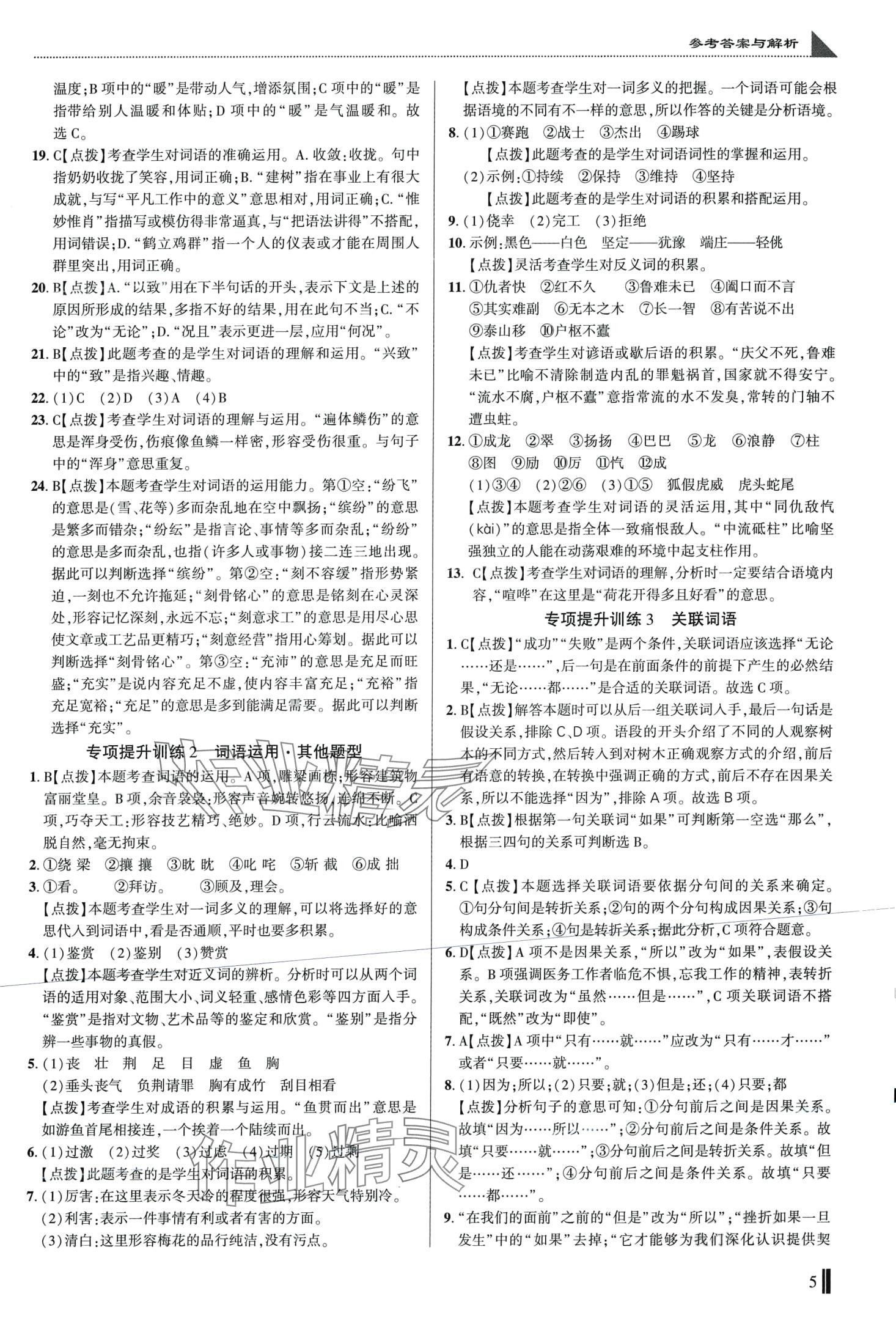 2024年鼎尖小考總復習突破150分第二版語文湖北專版 第5頁