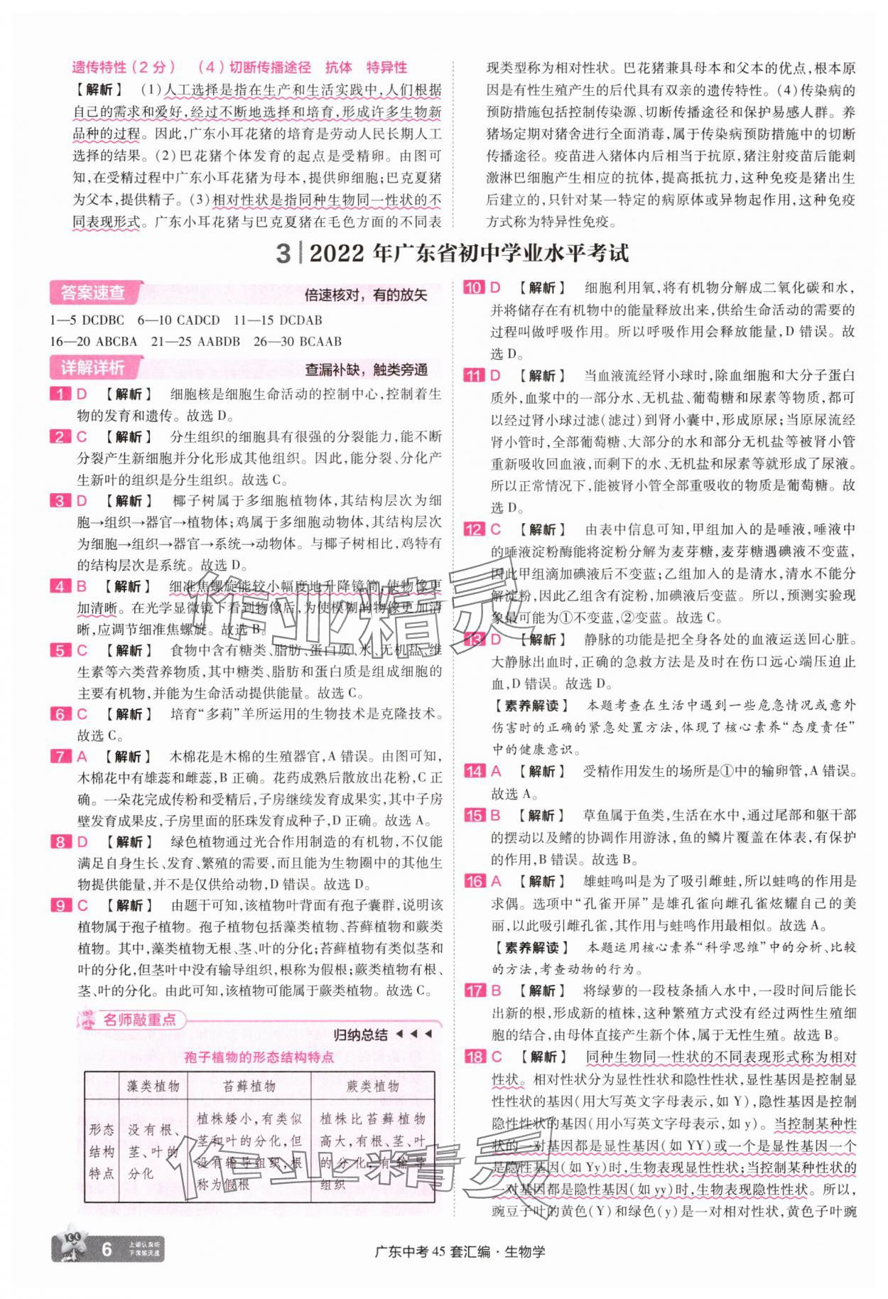 2025年金考卷45套匯編生物廣東專(zhuān)版 第6頁(yè)