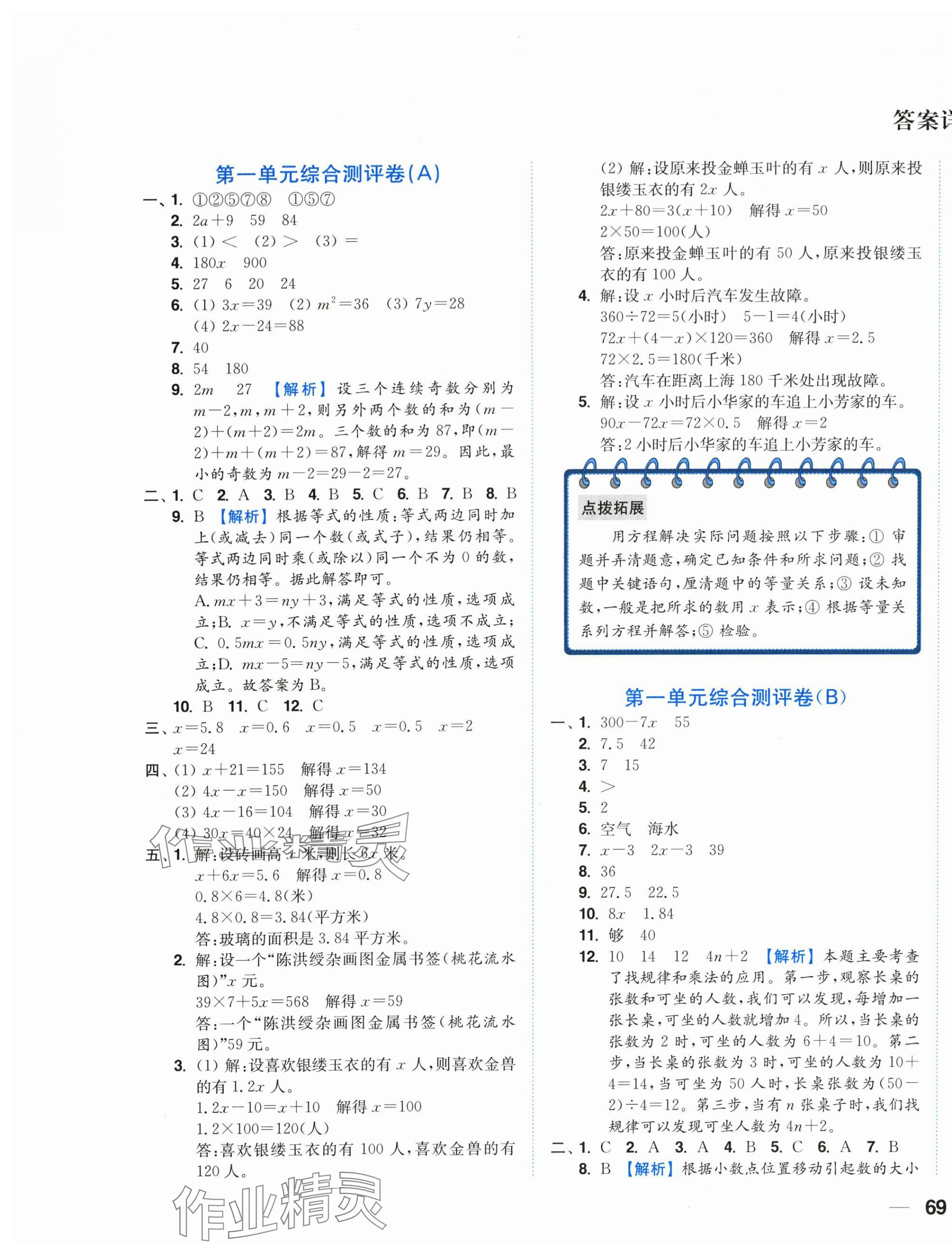 2025年小題狂做全程測評卷五年級數學下冊蘇教版 第1頁