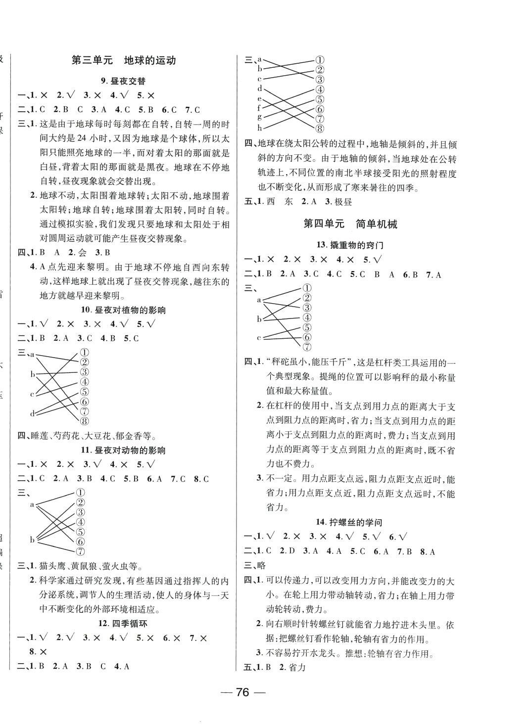 2024年夺冠新课堂五年级科学下册苏教版 第2页