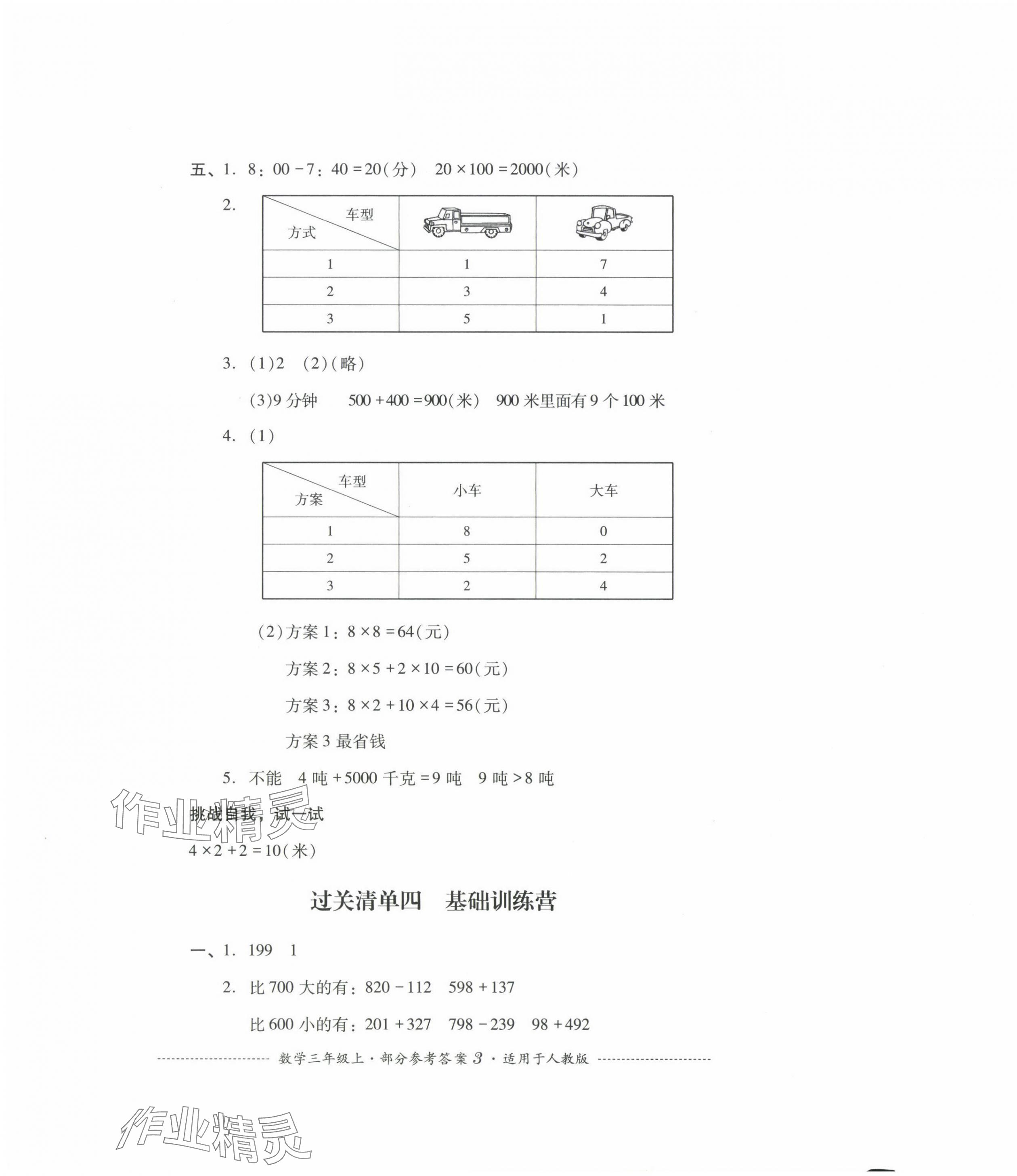 2024年過關(guān)清單四川教育出版社三年級數(shù)學(xué)上冊人教版 第3頁