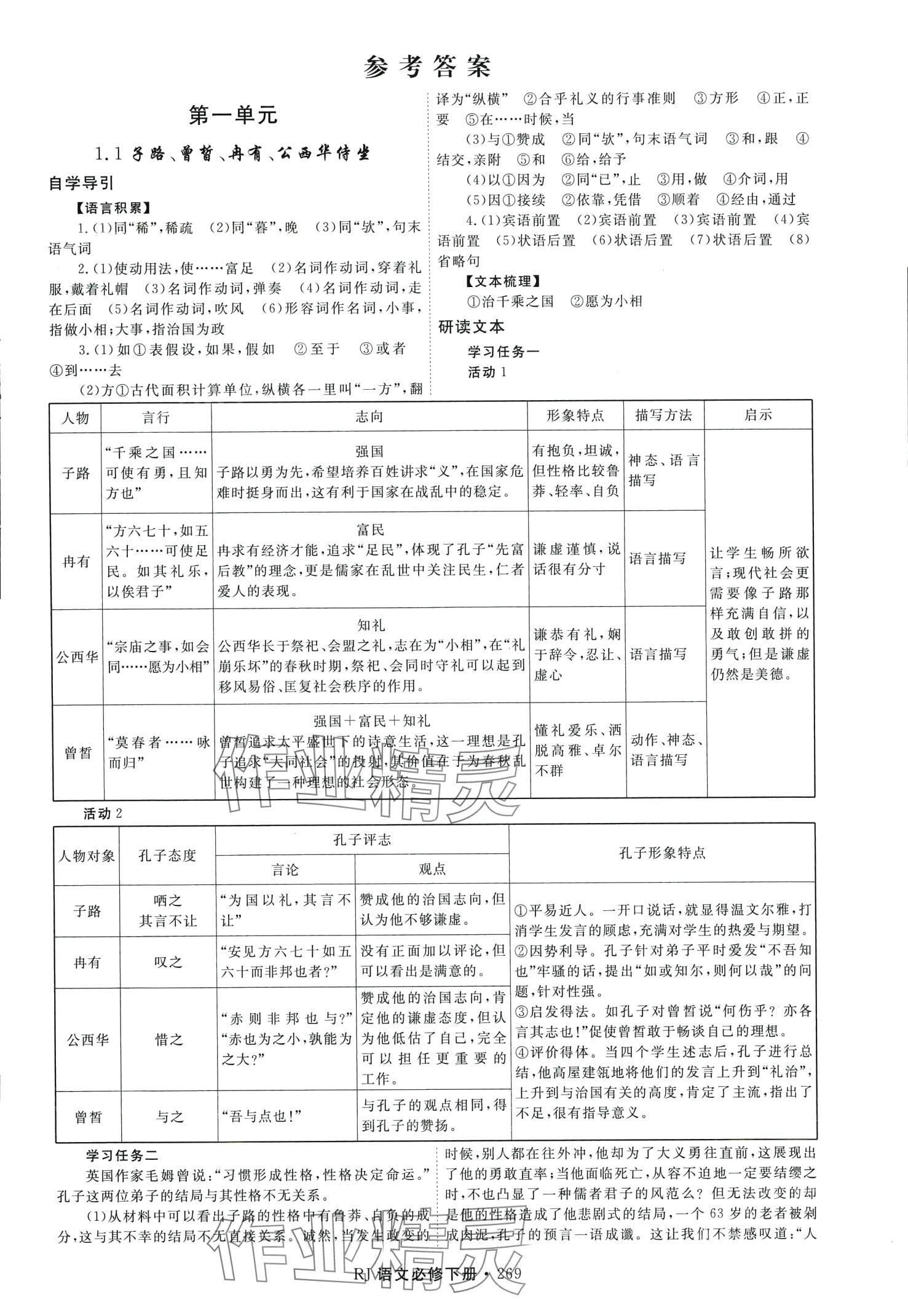 2024年同步導(dǎo)練高中語(yǔ)文必修下冊(cè)人教版 第1頁(yè)