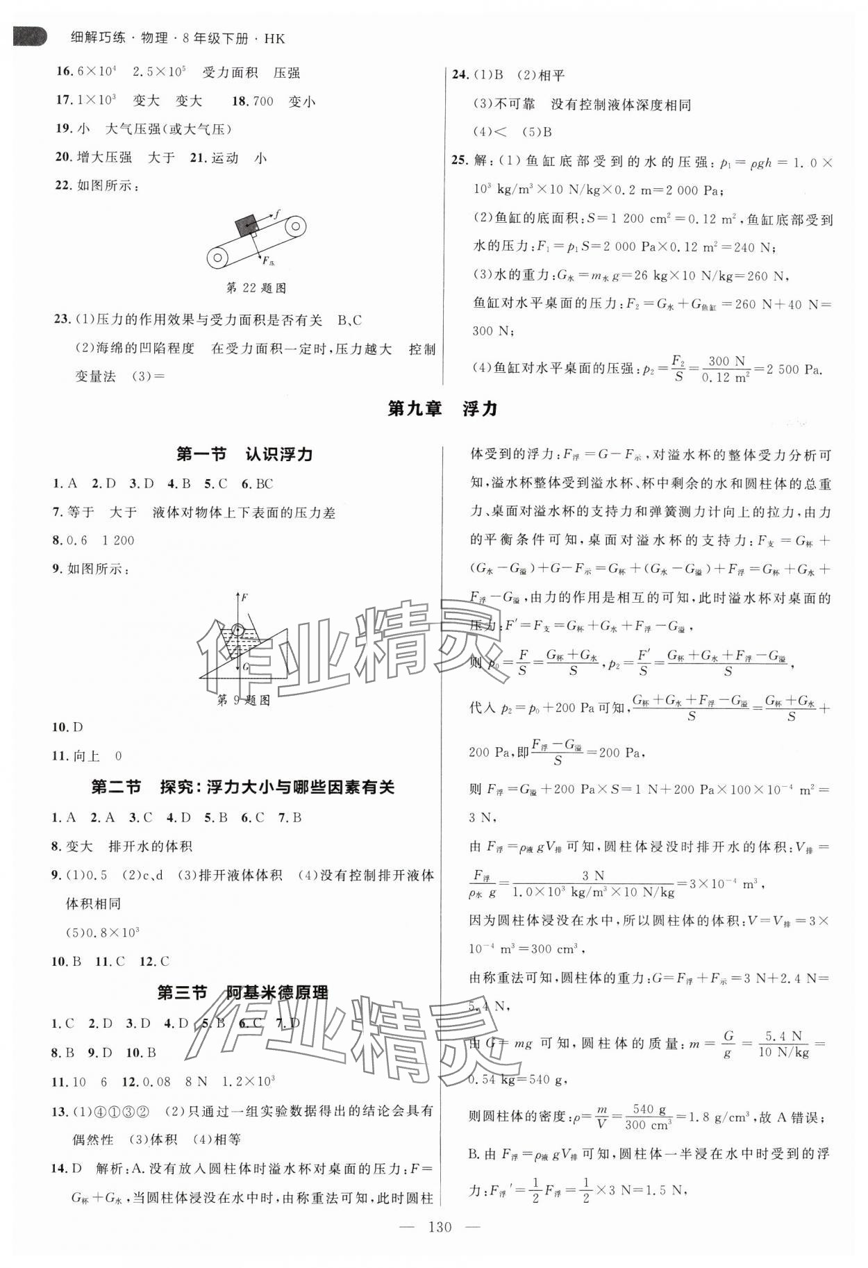 2025年細解巧練八年級物理下冊滬科版 參考答案第6頁