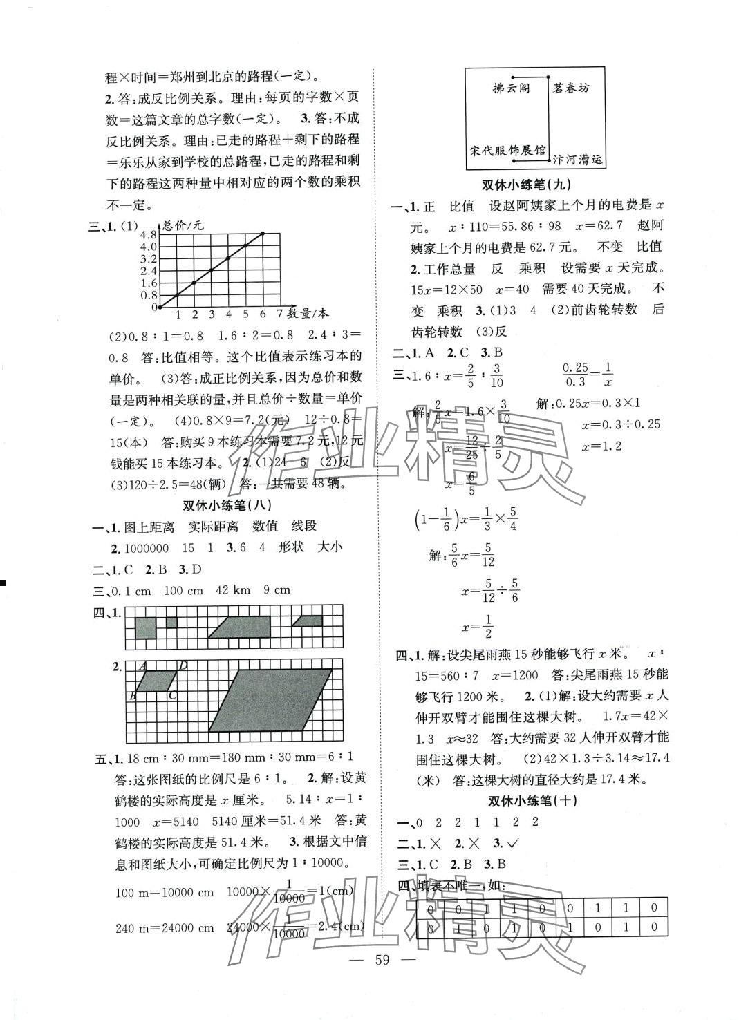 2024年陽光全優(yōu)大考卷六年級數(shù)學(xué)下冊人教版 參考答案第3頁