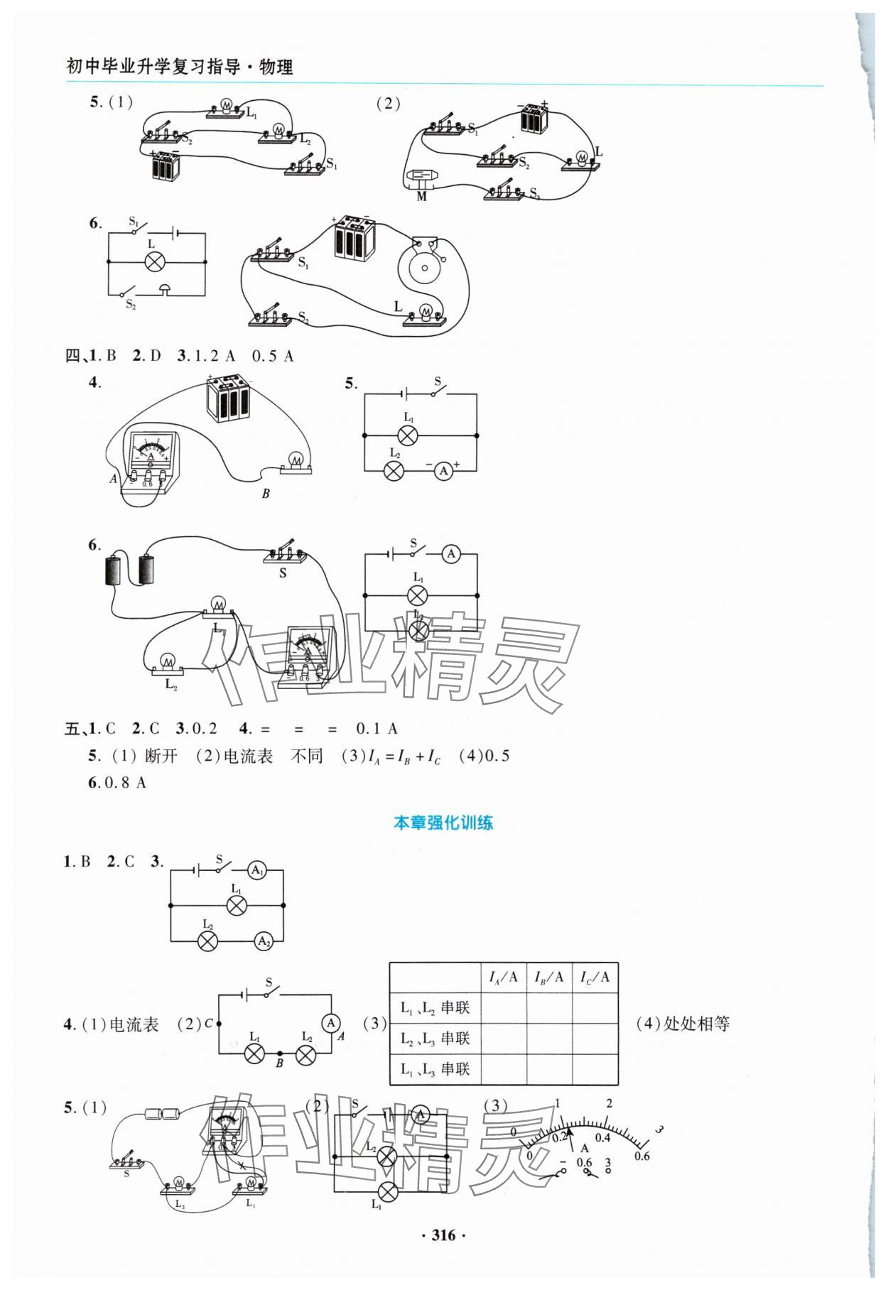 2024年初中畢業(yè)升學(xué)復(fù)習(xí)指導(dǎo)物理 參考答案第15頁