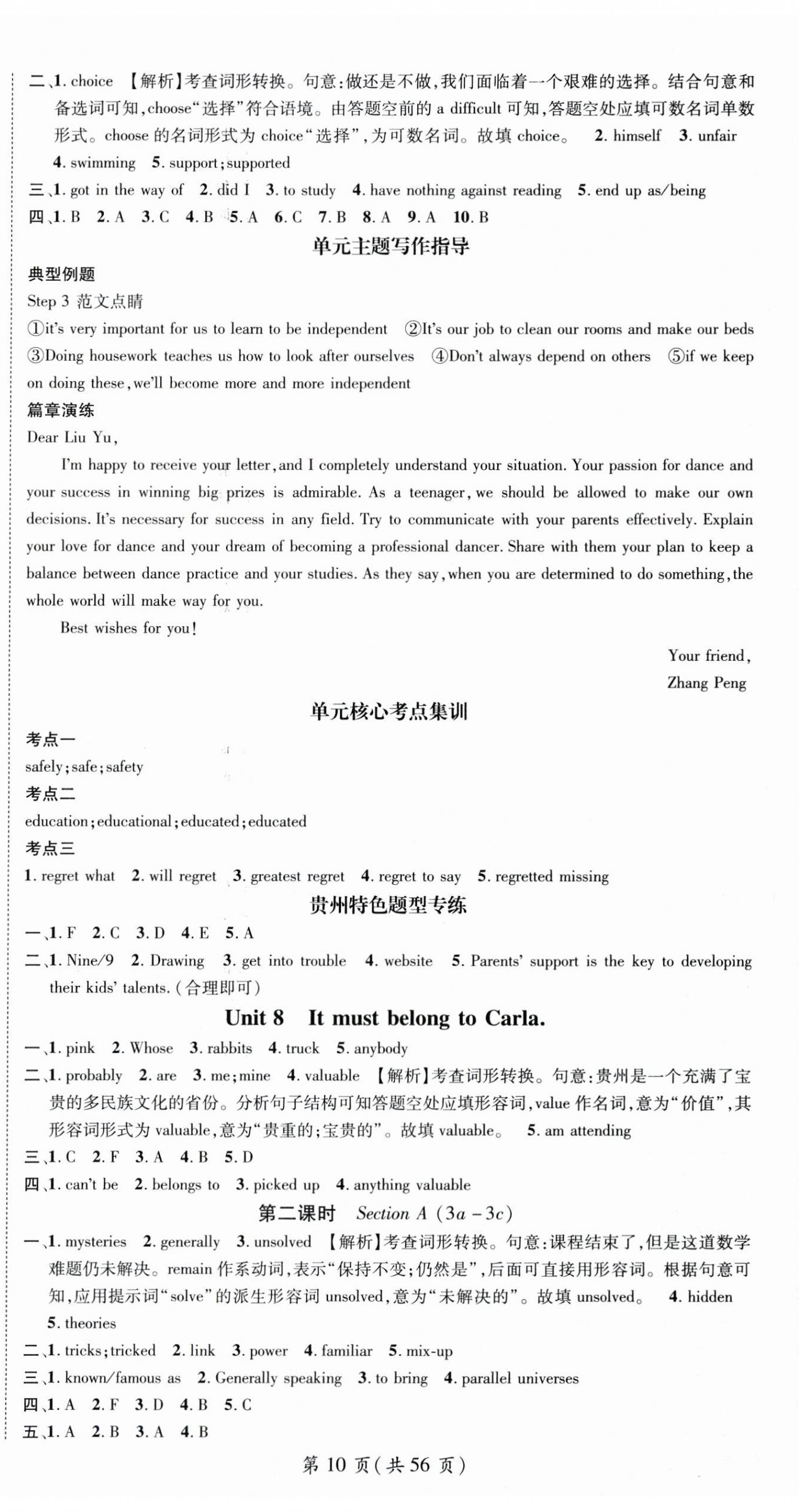 2025年名师测控九年级英语全一册人教版贵州专版 第10页