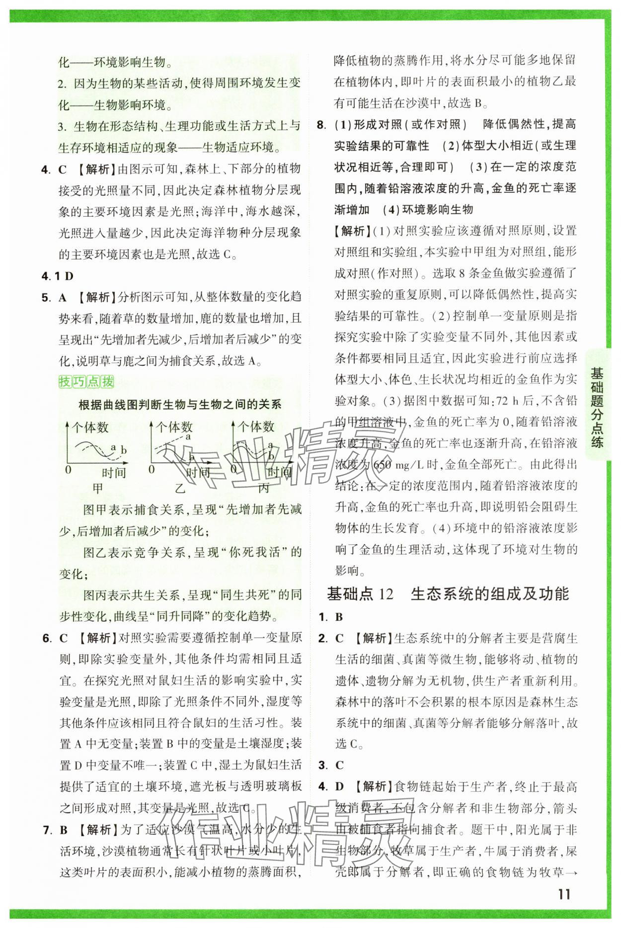 2025年萬唯中考基礎(chǔ)題生物 第11頁