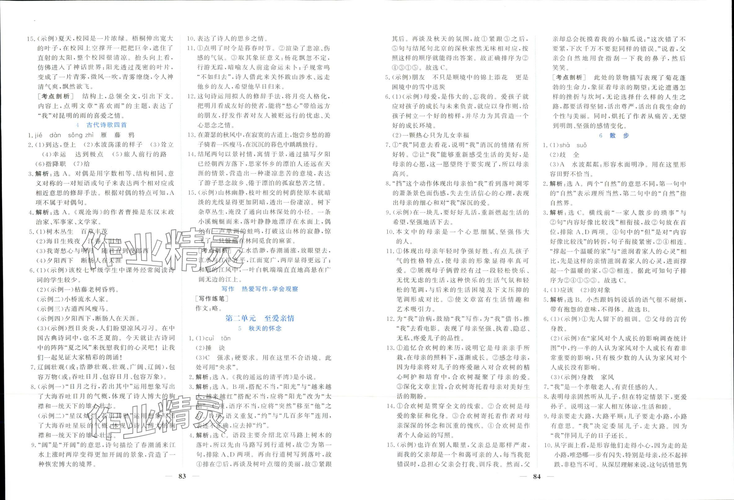 2025年新坐标同步练习七年级语文上册人教版青海专用 第2页