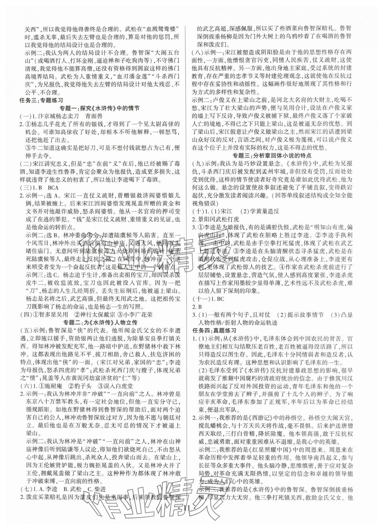 2025年基礎精練九年級語文全一冊人教版深圳專版 第11頁