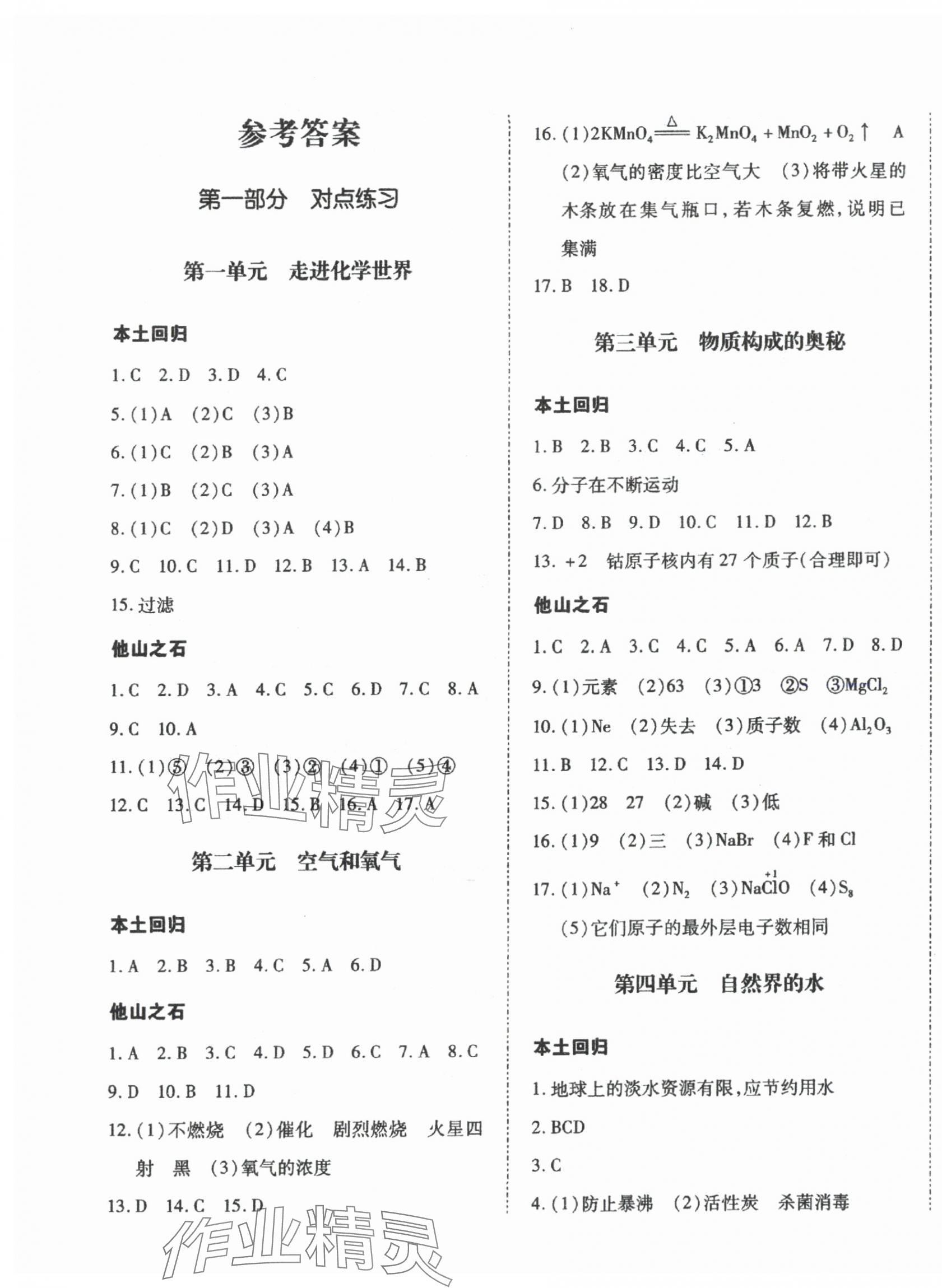 2025年本土攻略精準復習方案化學中考云南專版 第1頁