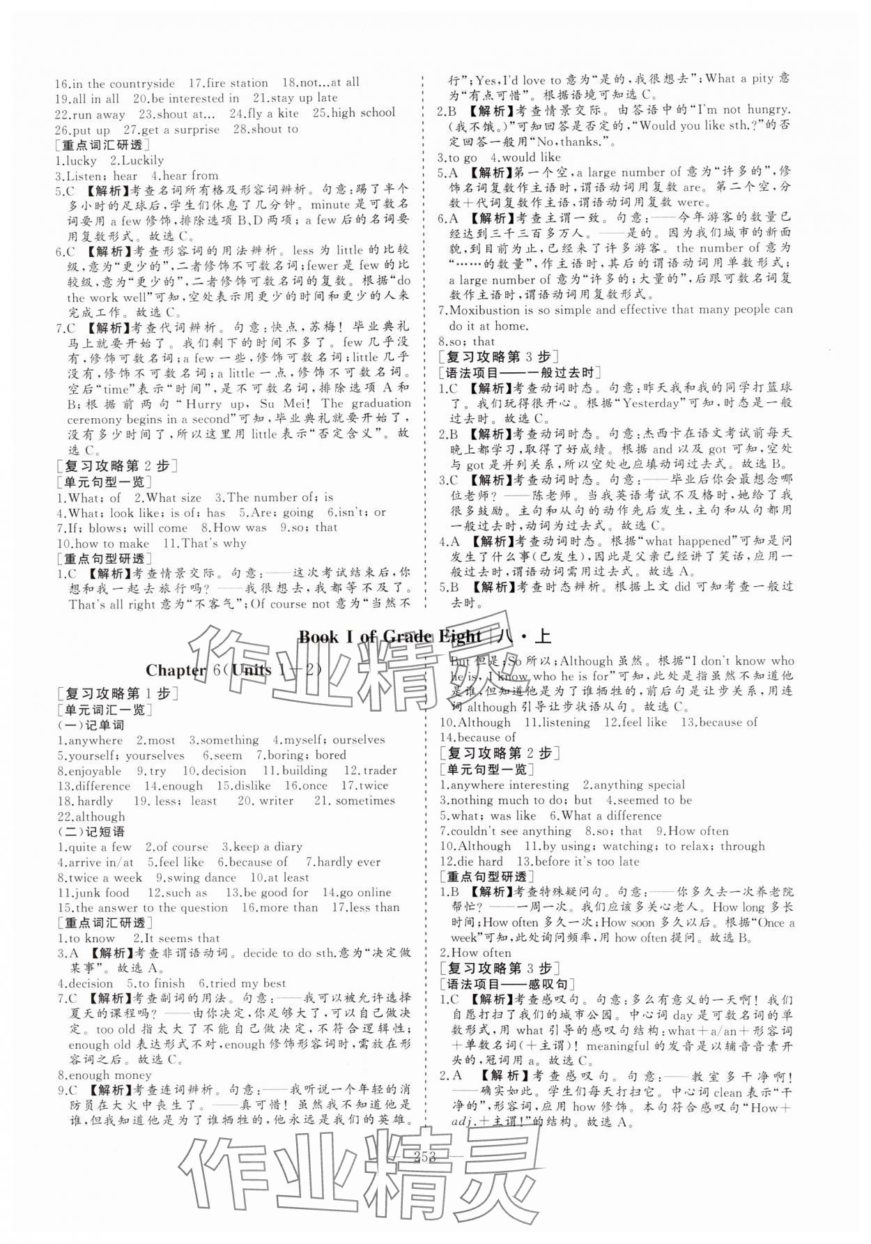 2025年新中考集訓中考總復習英語&nbsp;參考答案第6頁