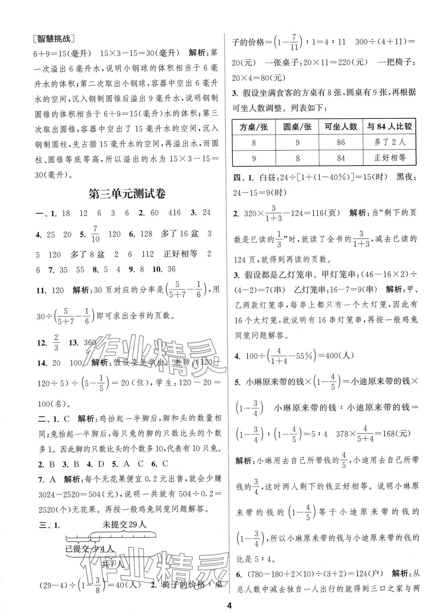 2024年通城學(xué)典卷典六年級數(shù)學(xué)下冊蘇教版 第4頁