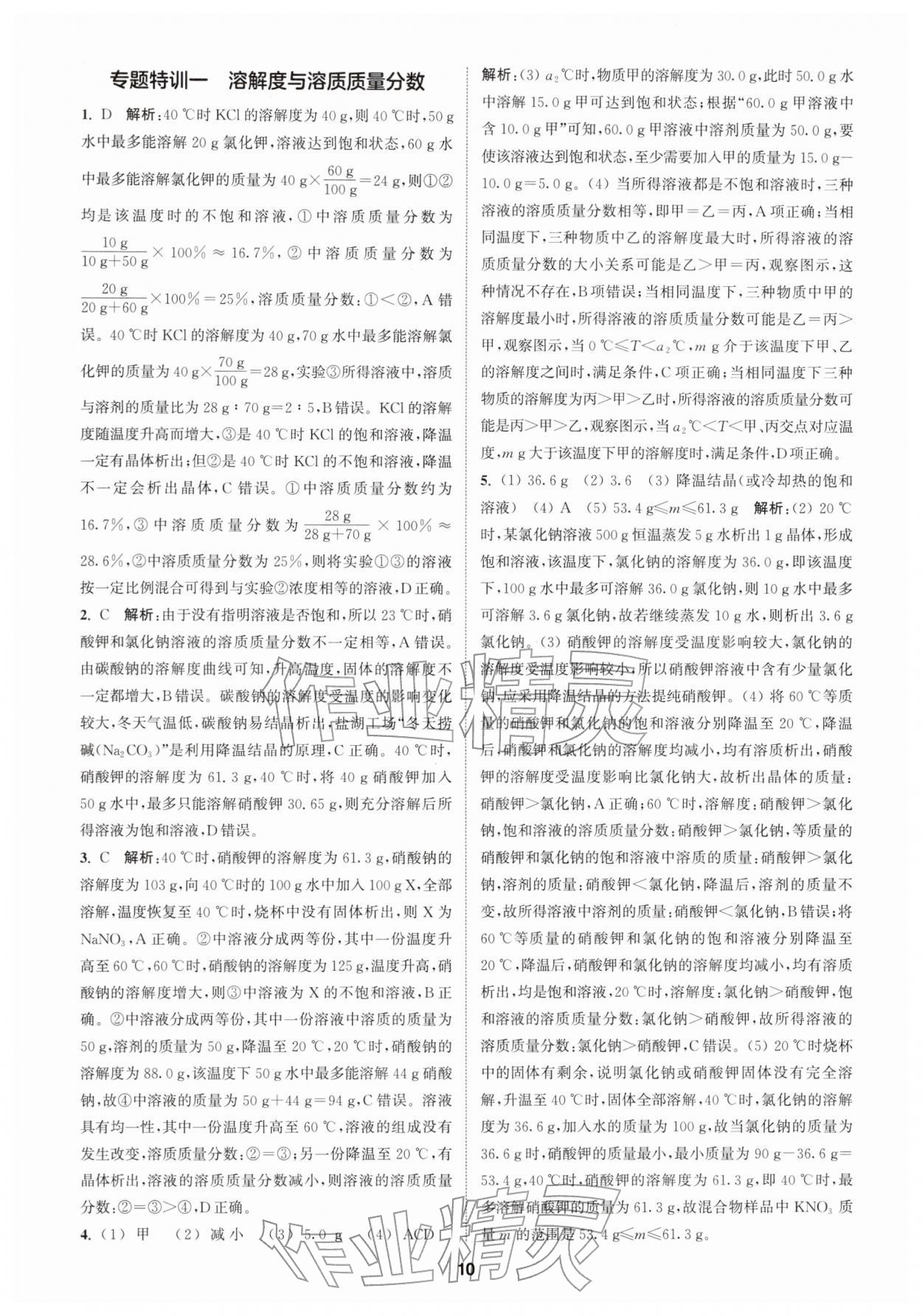 2026年拔尖特训九年级化学下册沪教版&nbsp;第10页