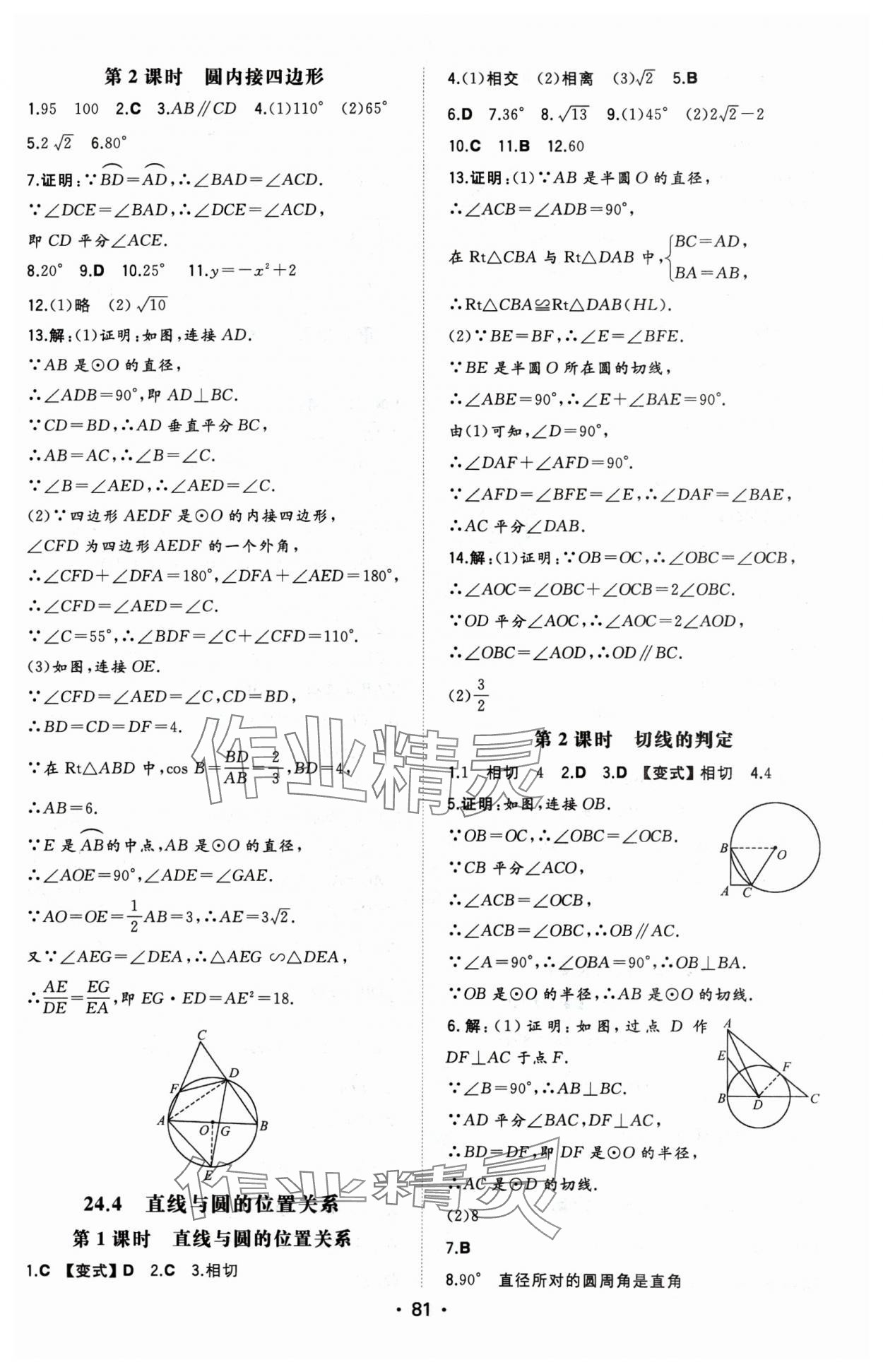 2025年一本同步訓(xùn)練初中數(shù)學(xué)九年級下冊滬科版安徽專版 第5頁