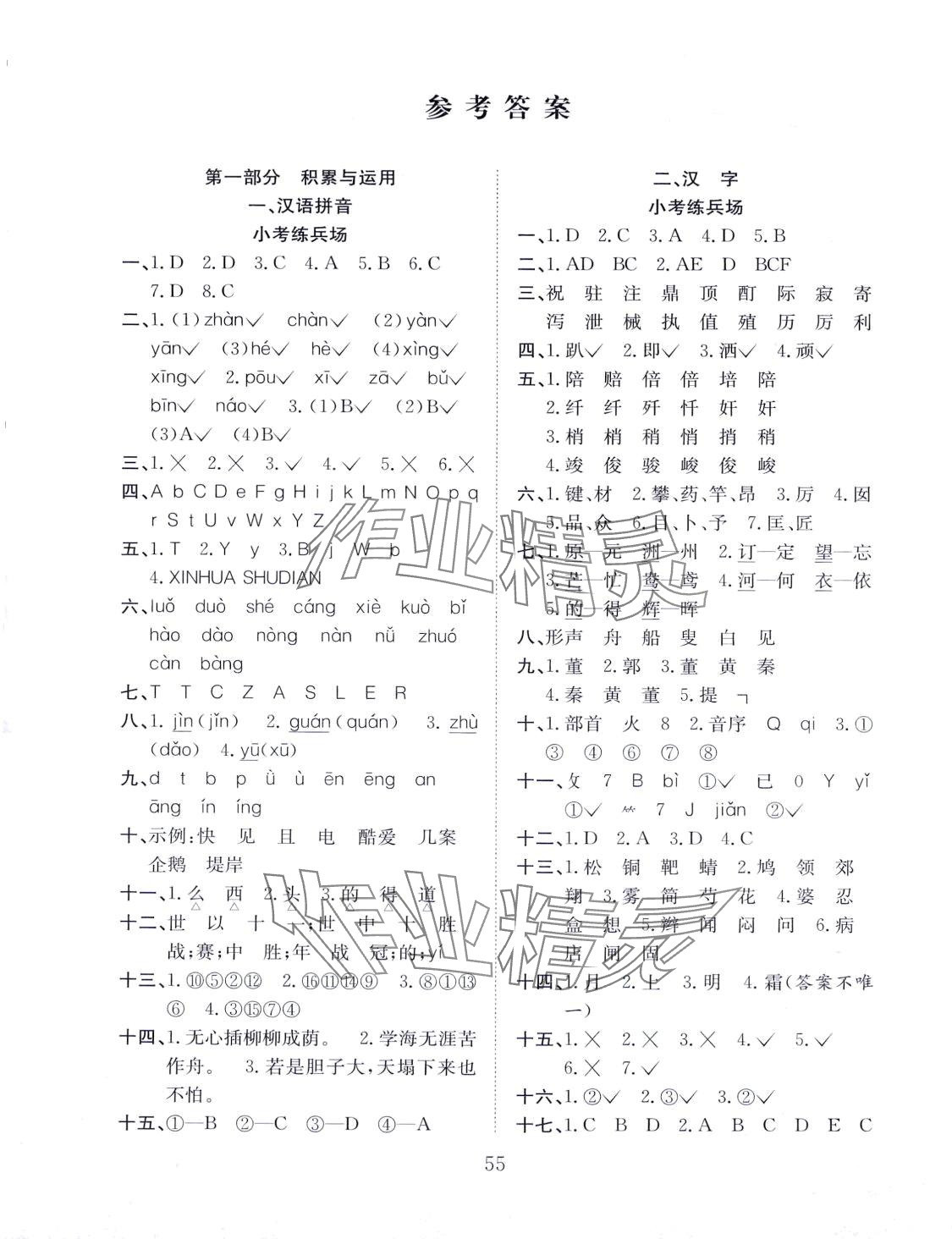 2024年小考專家小學(xué)畢業(yè)總復(fù)習(xí)語(yǔ)文 第1頁(yè)