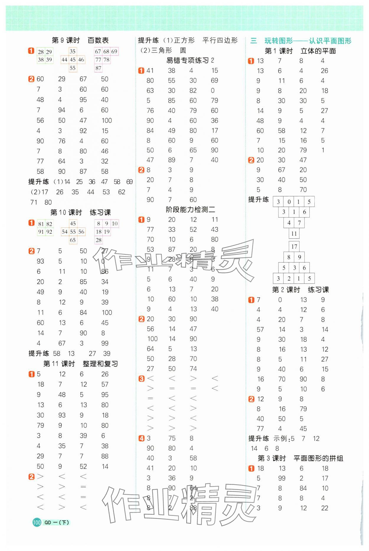 2025年陽光同學(xué)計算小達人一年級數(shù)學(xué)下冊青島版&nbsp;第4頁