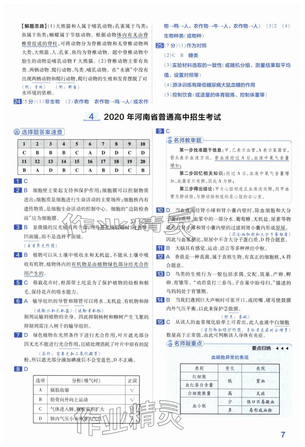 2024年金考卷45套汇编生物河南专版 第7页