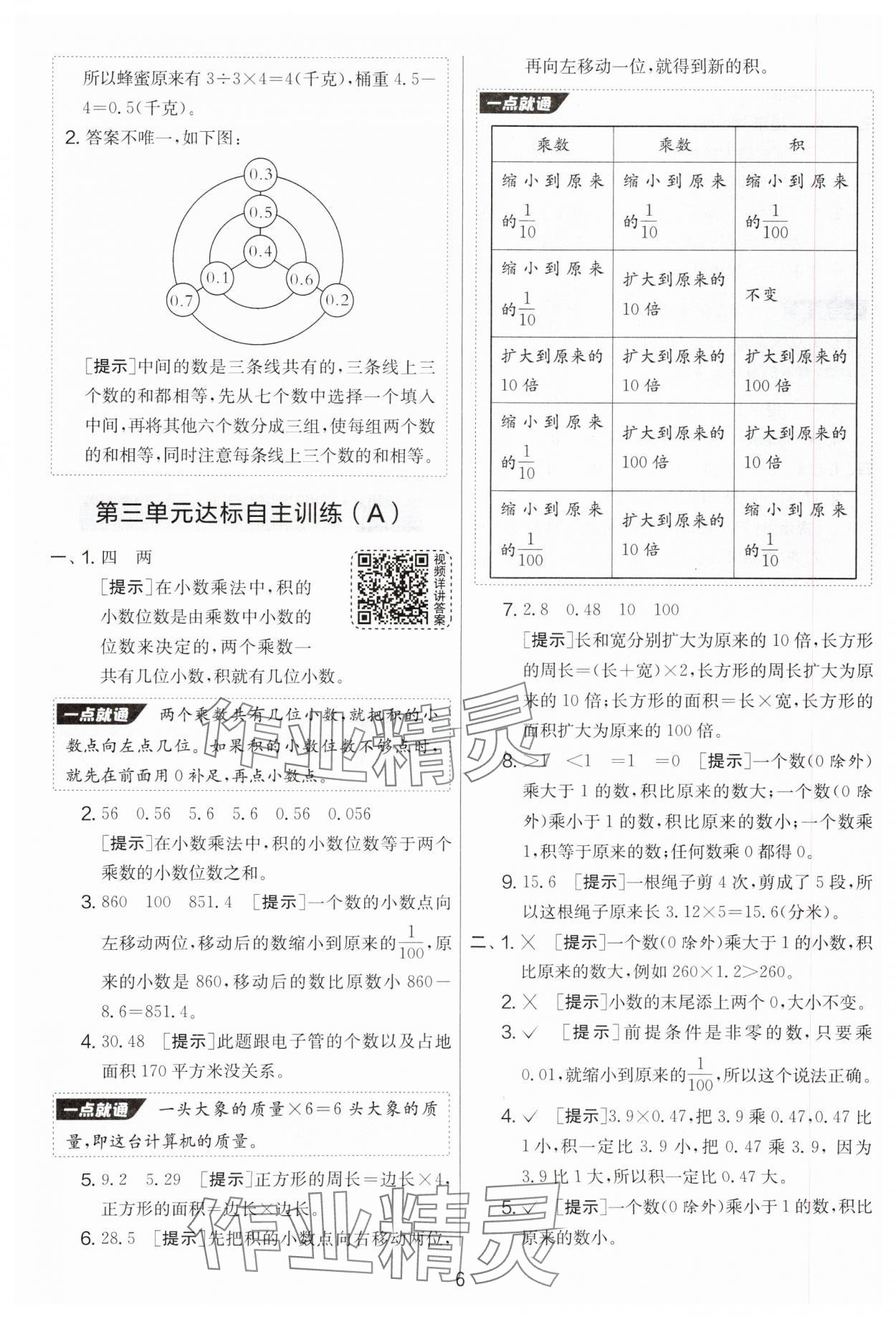 2025年實驗班提優(yōu)大考卷四年級數(shù)學下冊北師大版 參考答案第6頁