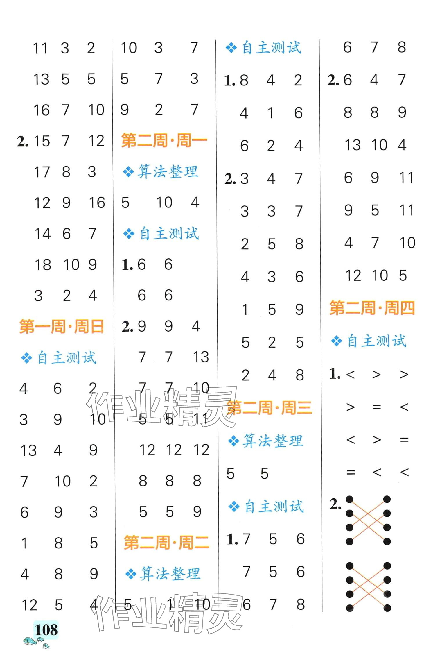 2024年小學(xué)學(xué)霸天天計算一年級數(shù)學(xué)下冊北師大版 第2頁