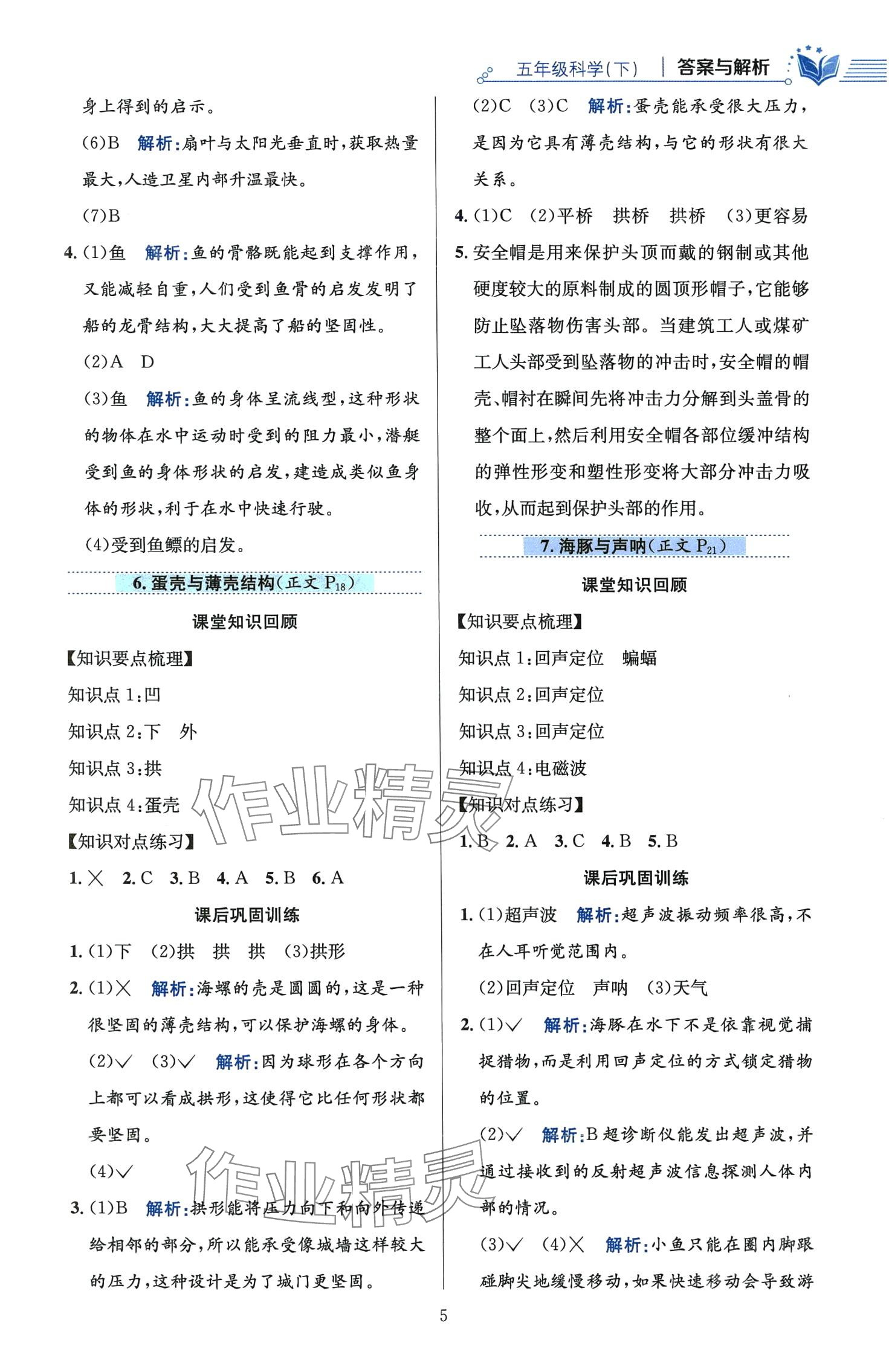 2024年教材全練五年級科學下冊蘇教版 第5頁