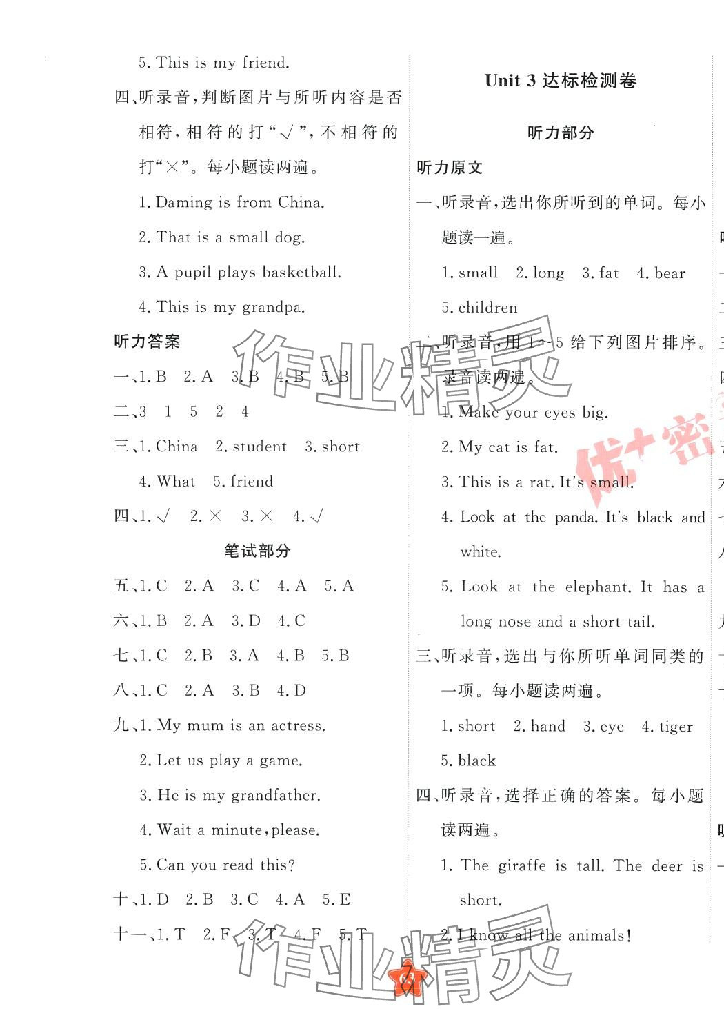 2024年优加密卷三年级英语下册人教版P版 第3页