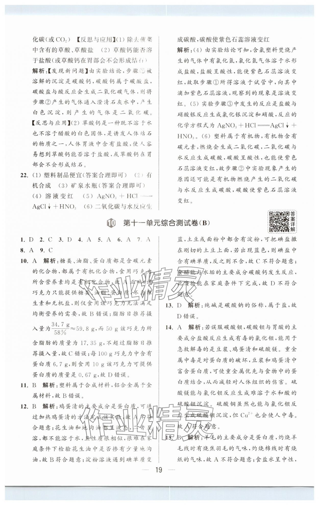 2025年亮點(diǎn)給力大試卷九年級(jí)化學(xué)下冊(cè)人教版 第19頁(yè)