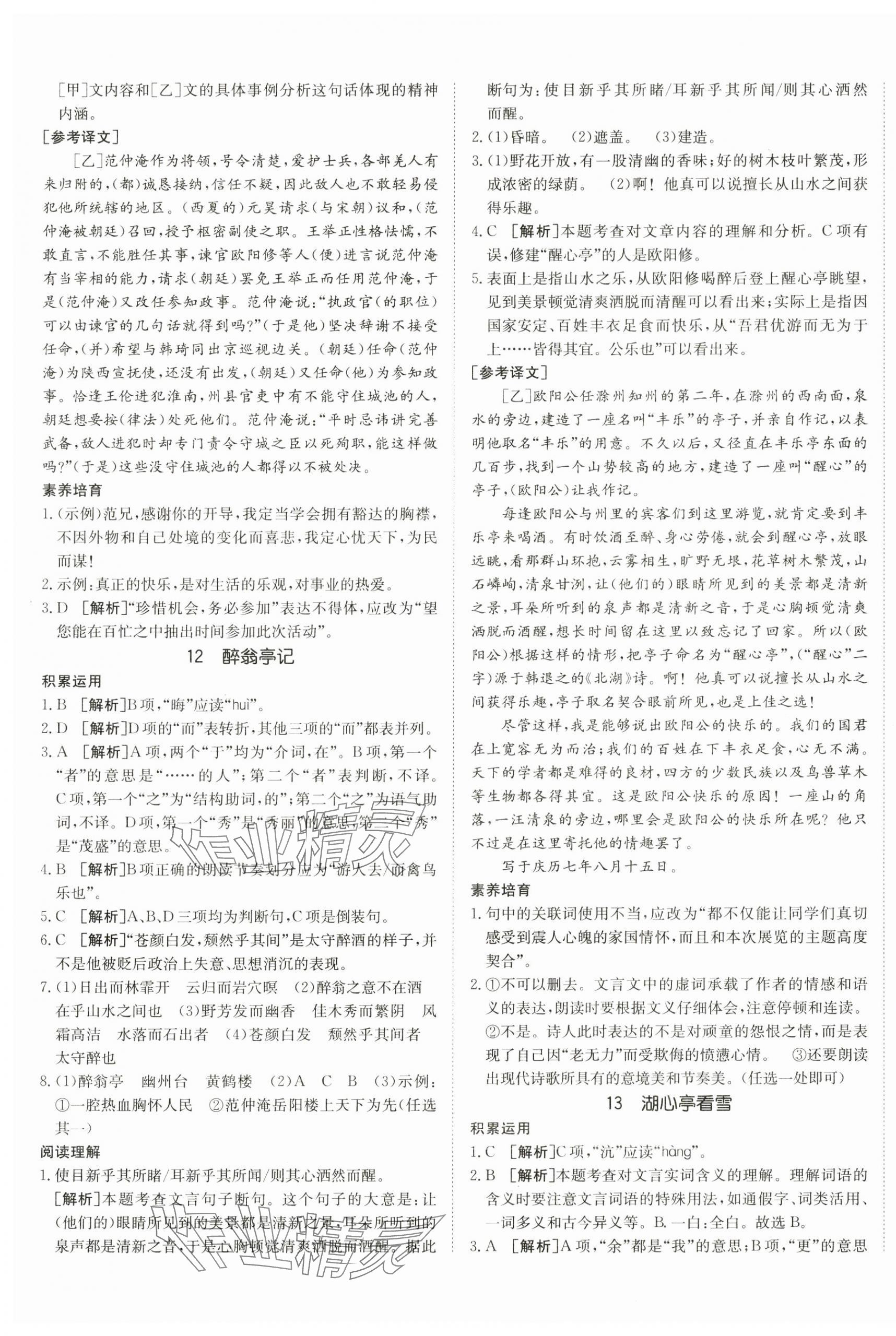 2025年同行学案学练测九年级语文全一册人教版54制 第9页