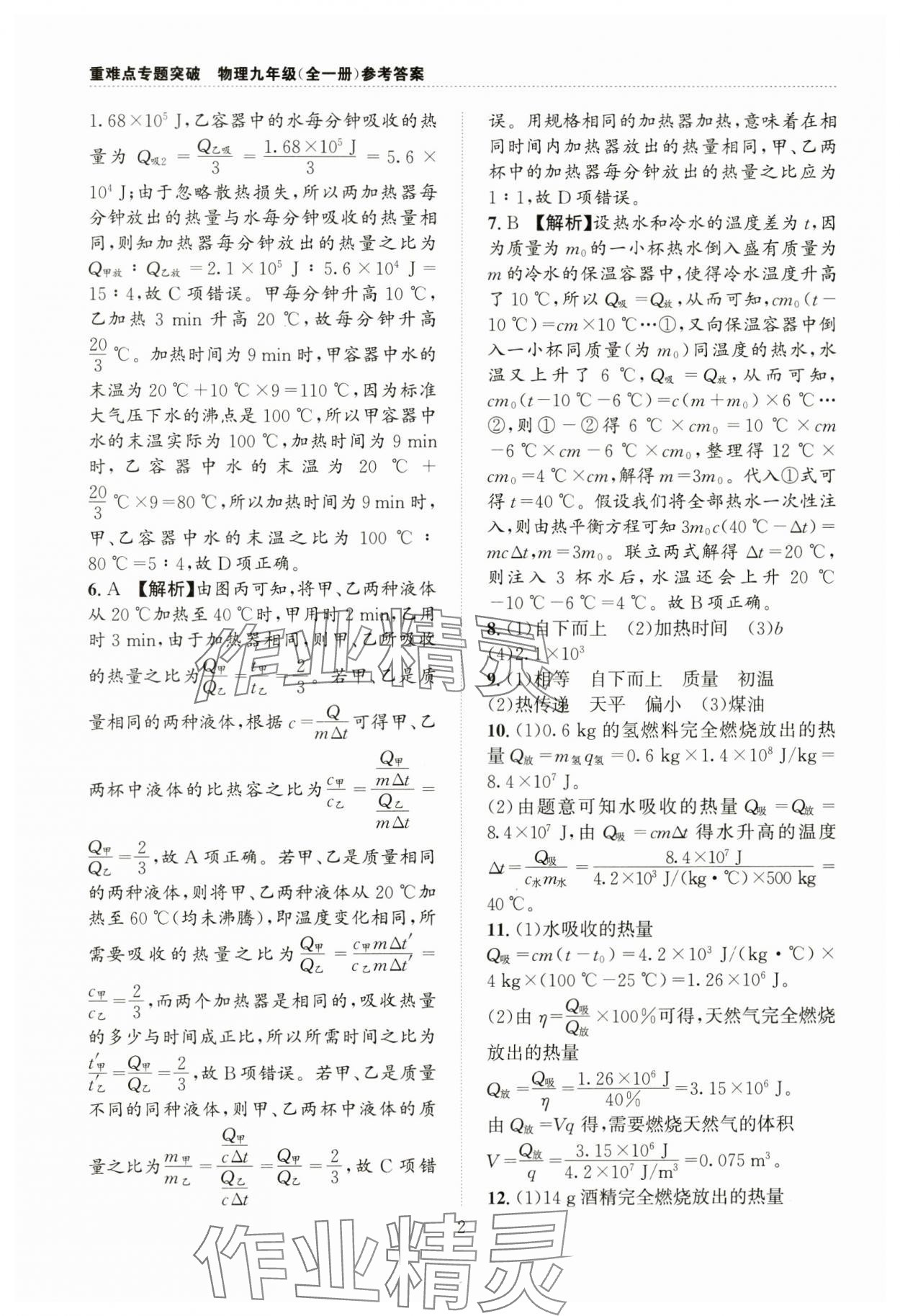 2024年重难点专题突破九年级物理全一册教科版 第2页