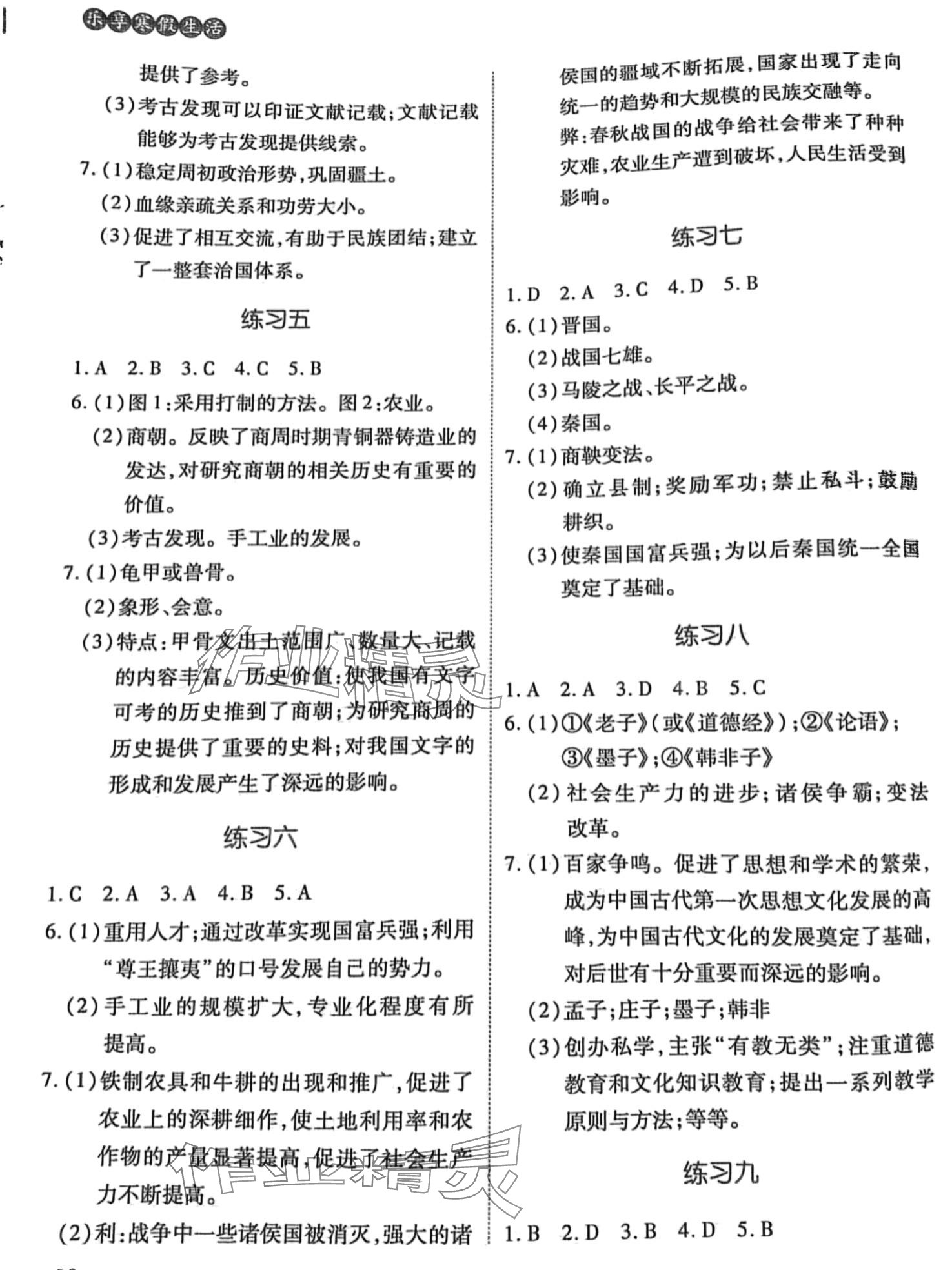 2024年樂(lè)享寒假生活七年級(jí)歷史 第2頁(yè)