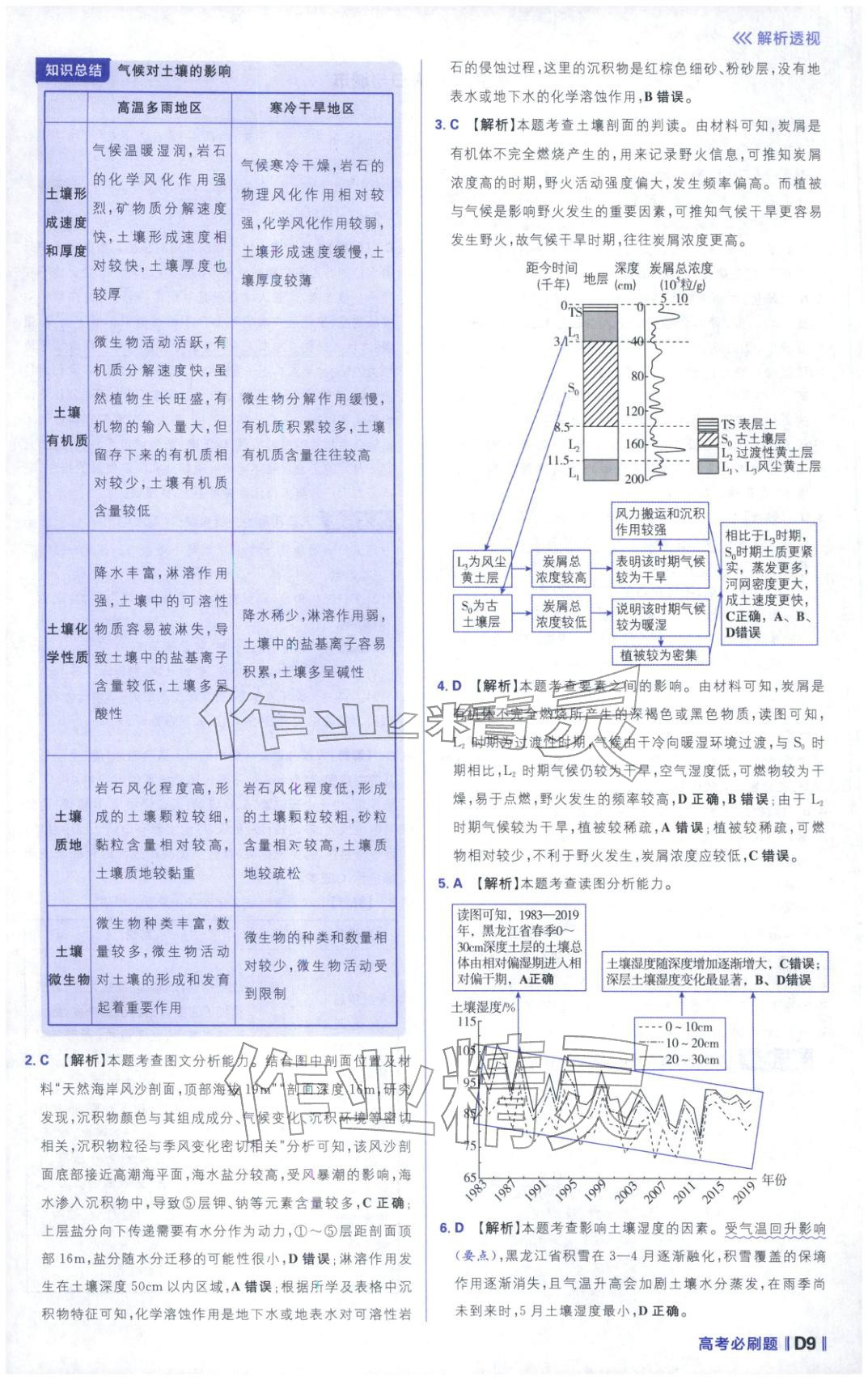 2026年高考必刷題分題型強化高中地理&nbsp;參考答案第9頁