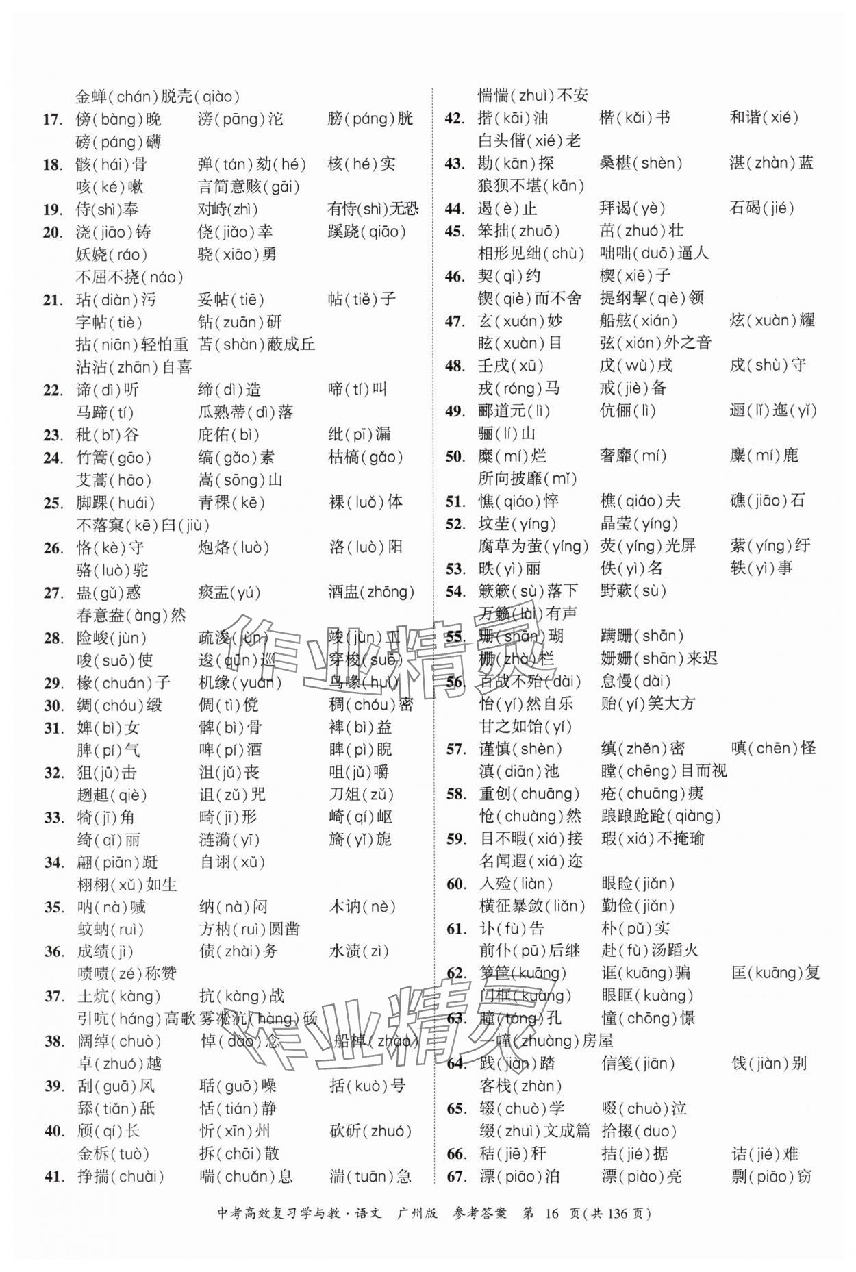 2025年中考高效复习学与教语文广州专版 第16页