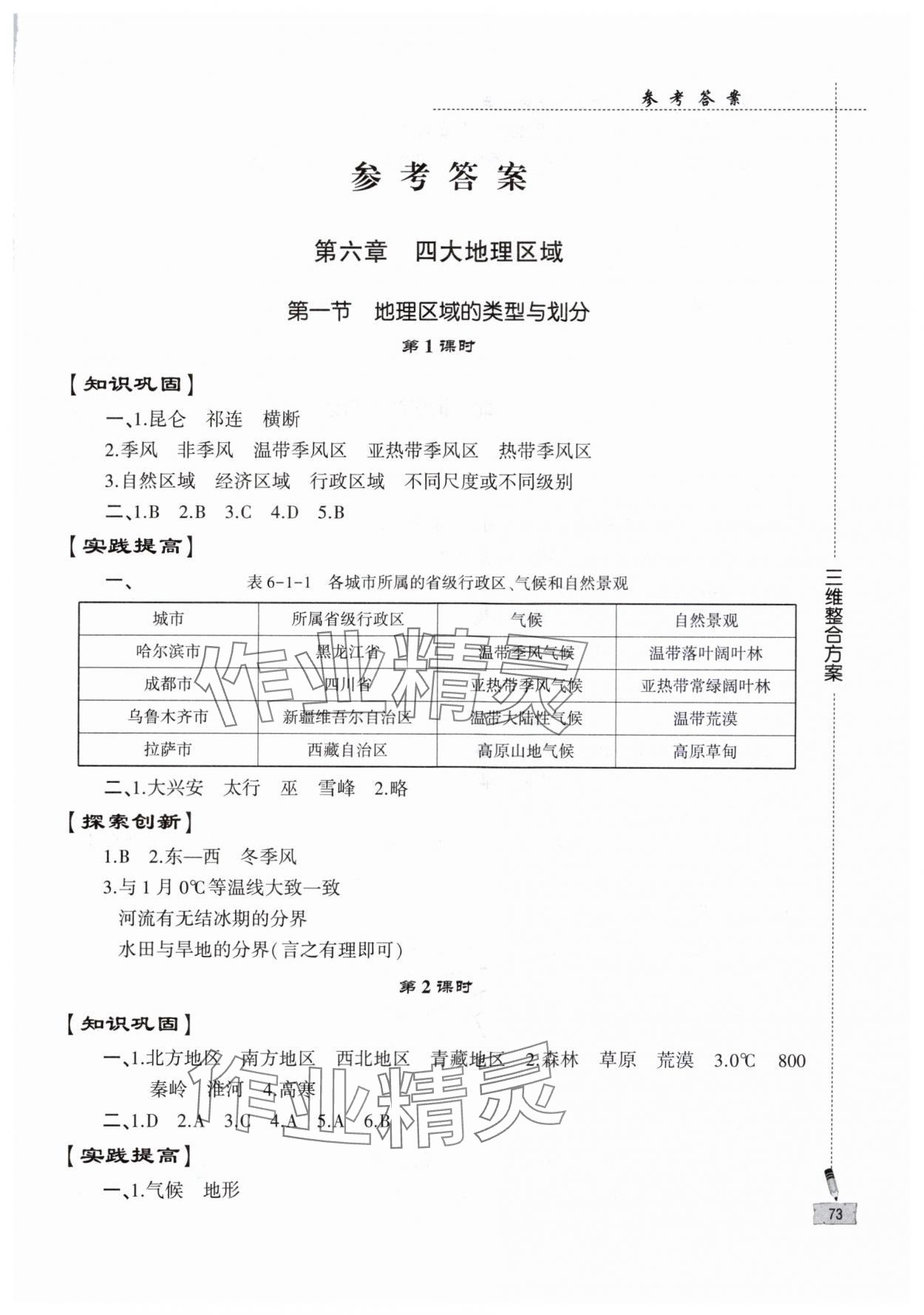 2024年仁愛地理同步練習(xí)冊八年級下冊仁愛版 第1頁