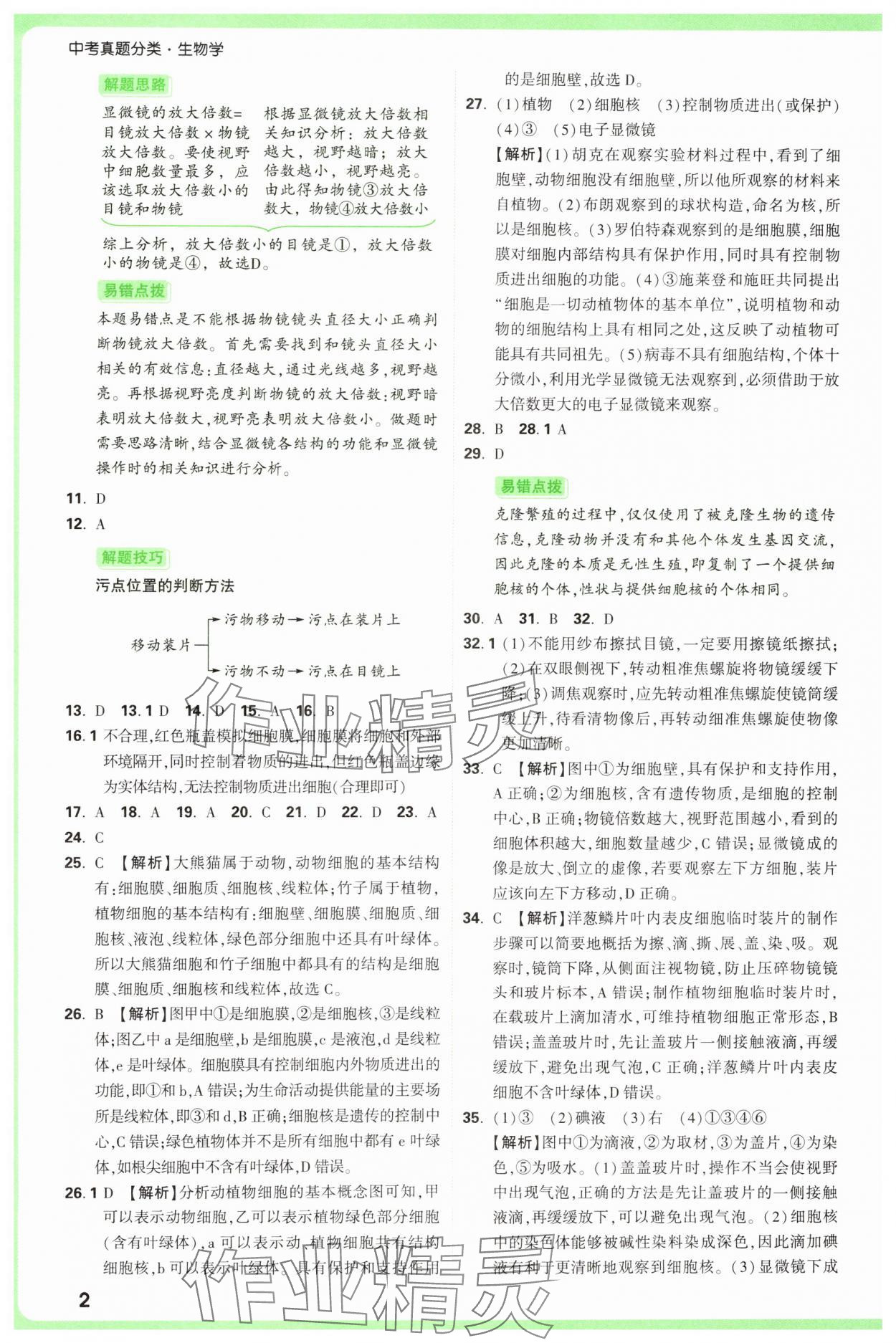 2025年万唯中考真题分类中考生物 第2页