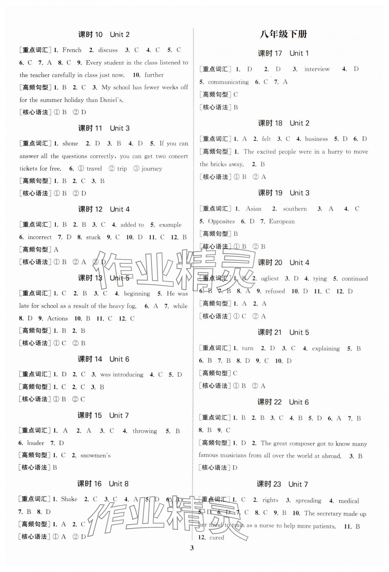 2025年通城1典中考復(fù)習(xí)方略英語揚州專版 參考答案第2頁