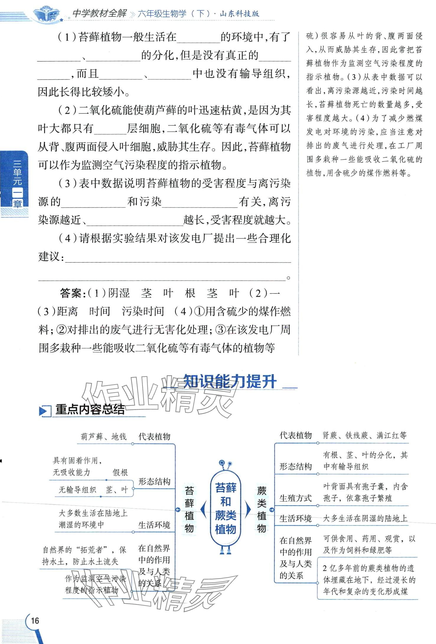 2024年教材課本六年級生物下冊魯科版 第16頁