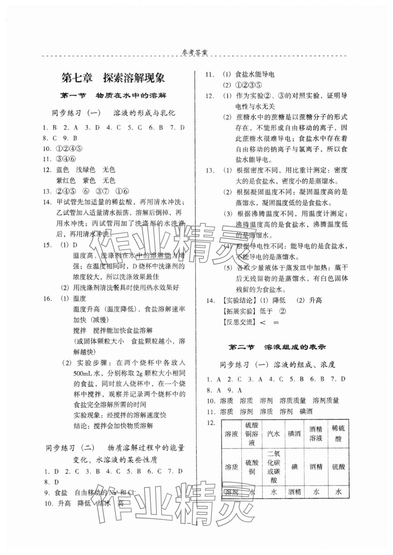 2025年啟文引路九年級(jí)化學(xué)下冊(cè)滬教版 參考答案第1頁(yè)