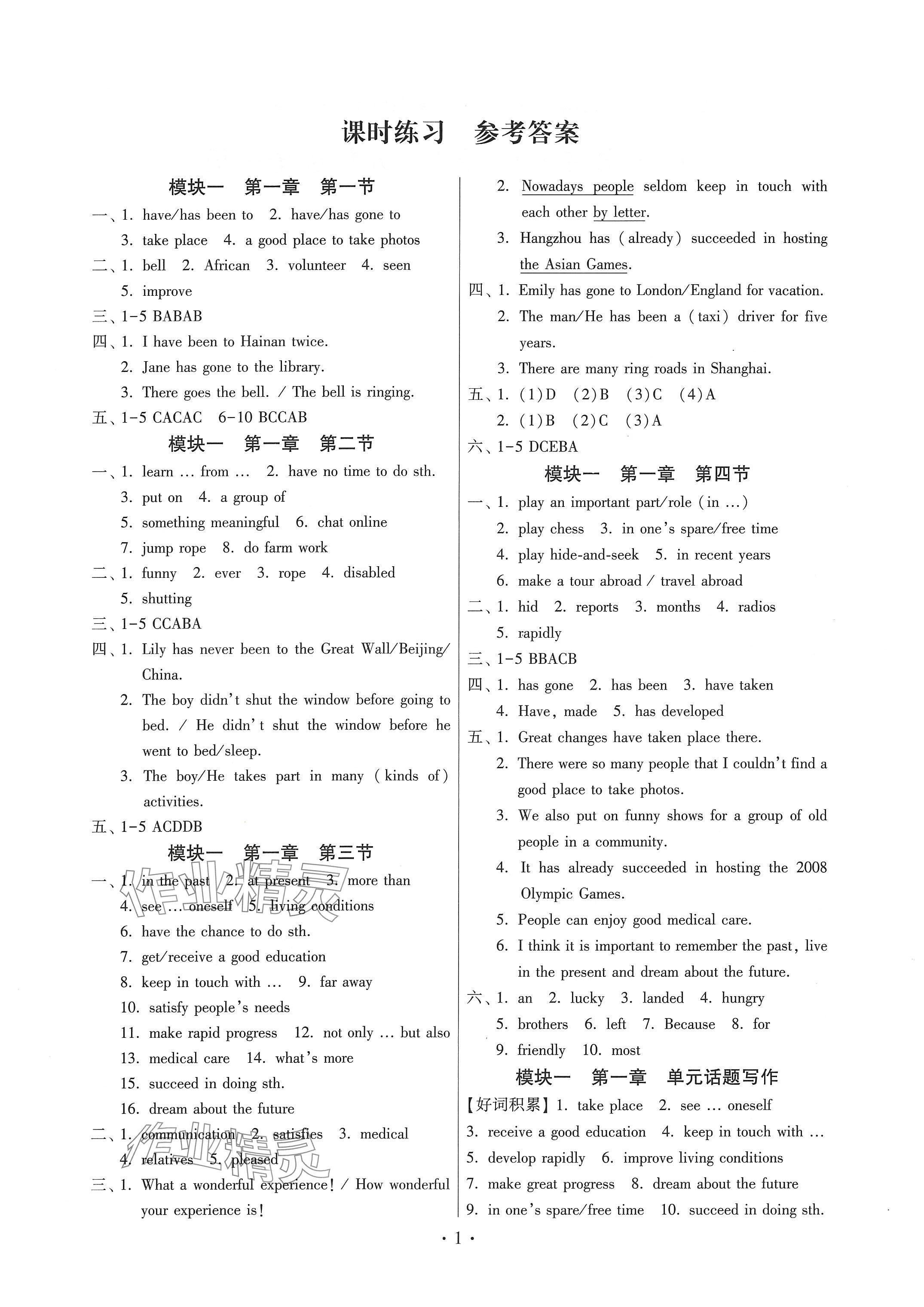 2024年练习加过关九年级英语全一册仁爱版 第2页