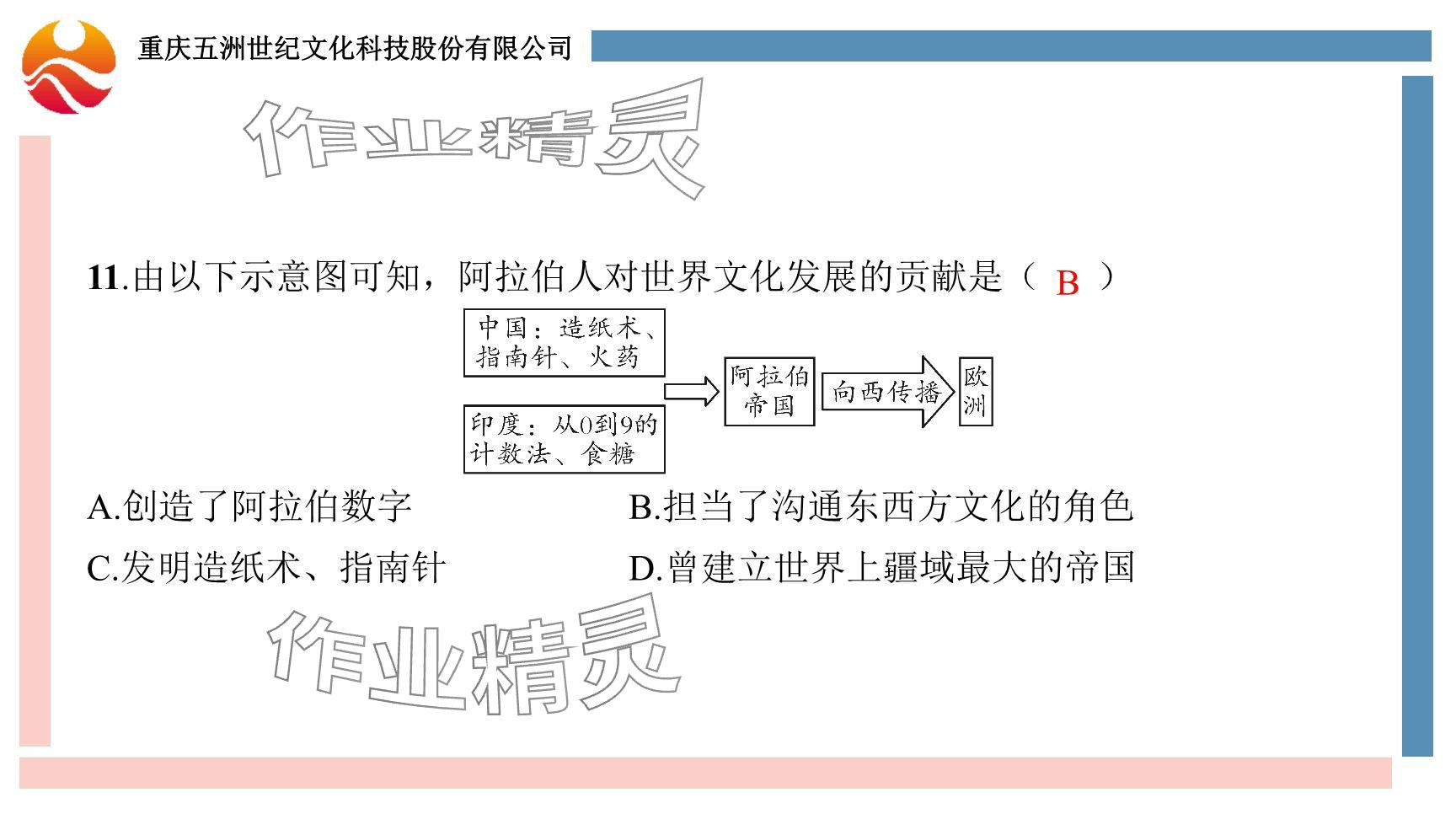 2024年重慶市中考試題分析與復(fù)習指導(dǎo)歷史 參考答案第12頁