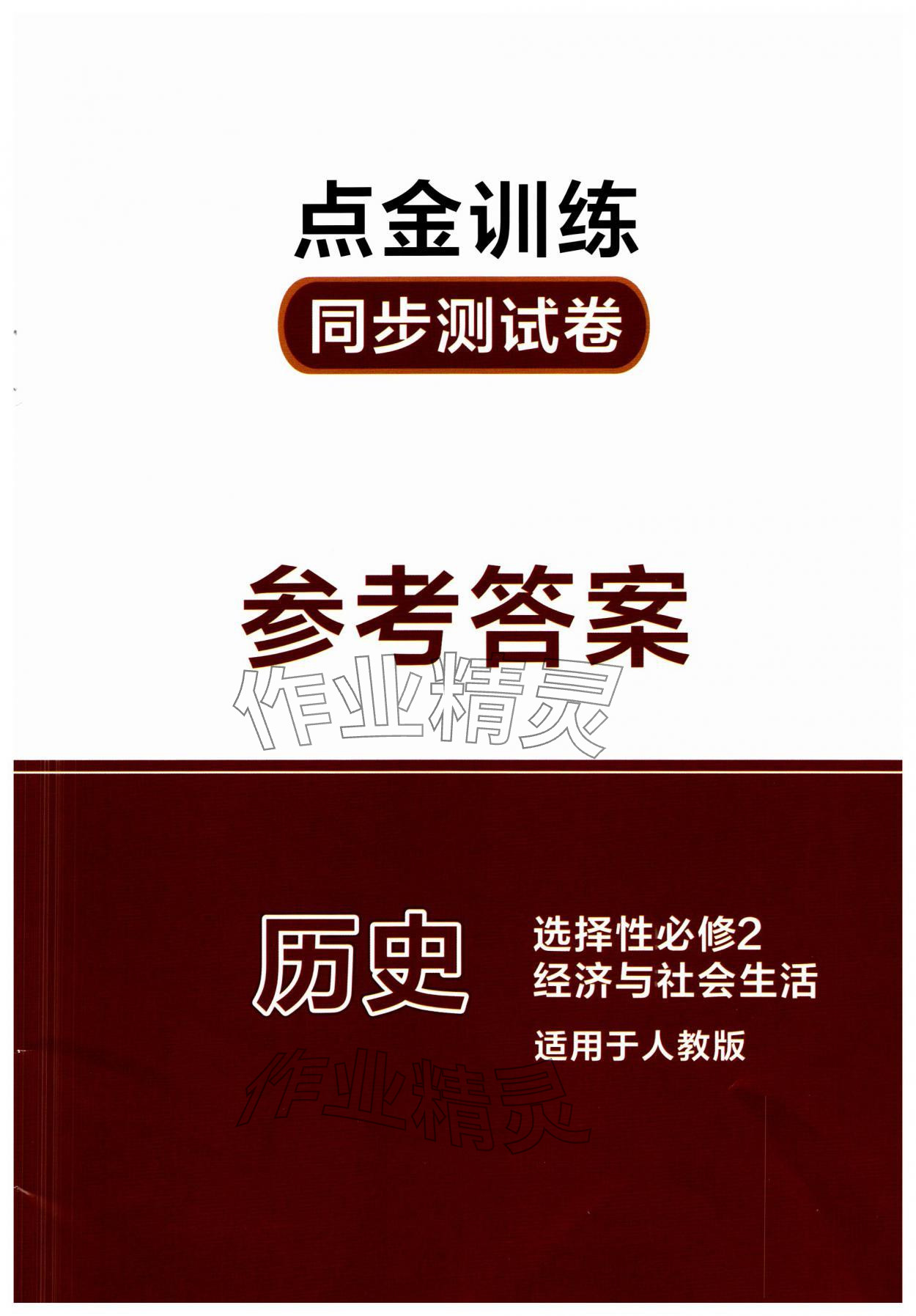 2024年點(diǎn)金訓(xùn)練同步測(cè)試卷高中歷史選擇性必修2人教版 第1頁(yè)