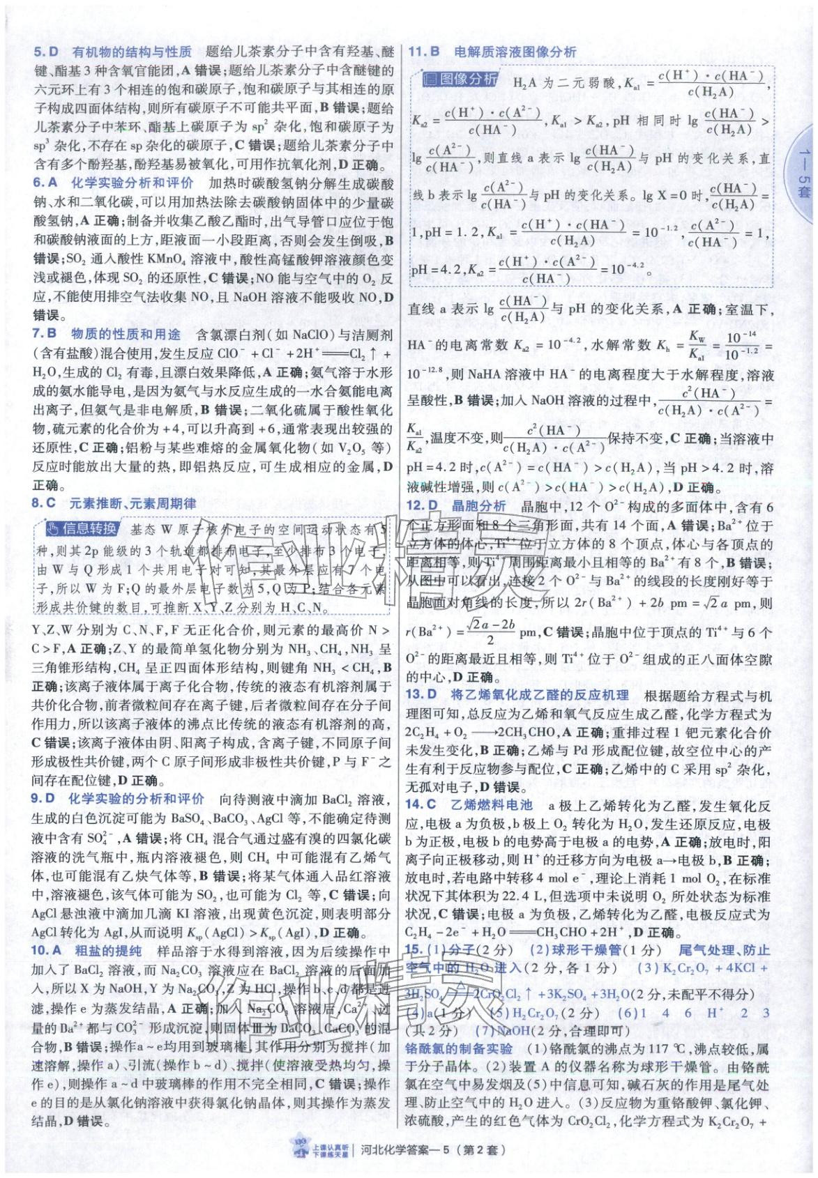 2026年金考卷優秀模擬試卷匯編45套高中化學河北專版 第5頁