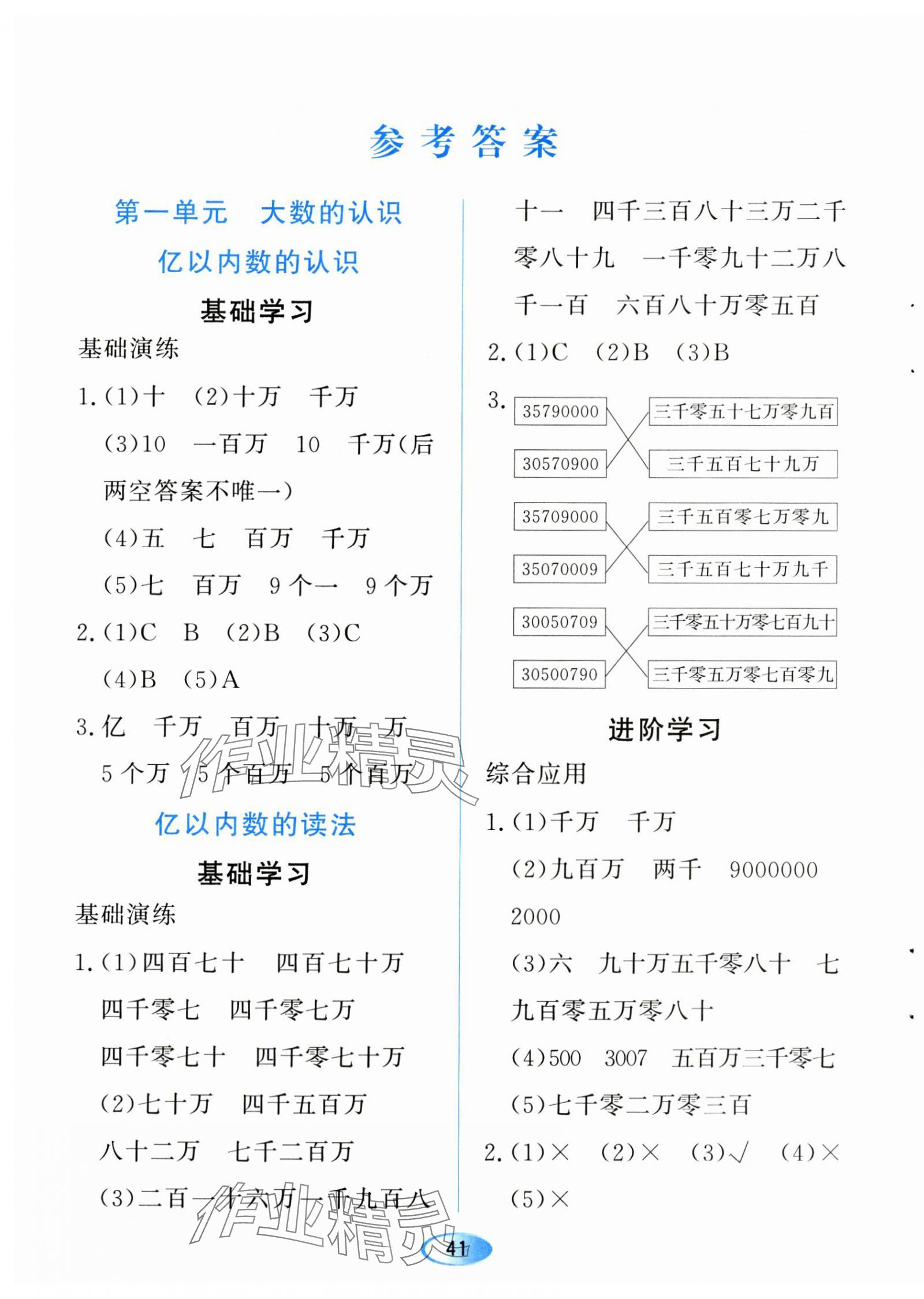 2023年資源與評價黑龍江教育出版社四年級數(shù)學上冊人教版 第1頁