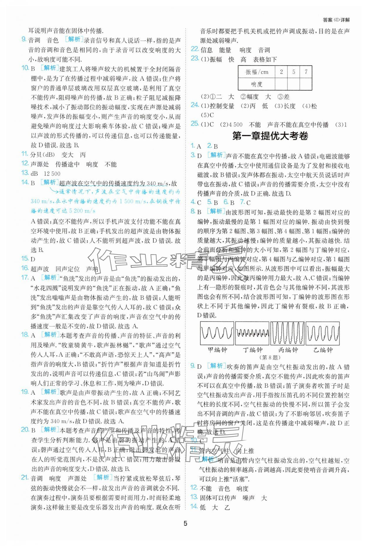 2025年1課3練單元達(dá)標(biāo)測(cè)試八年級(jí)物理上冊(cè)蘇科版 第5頁(yè)