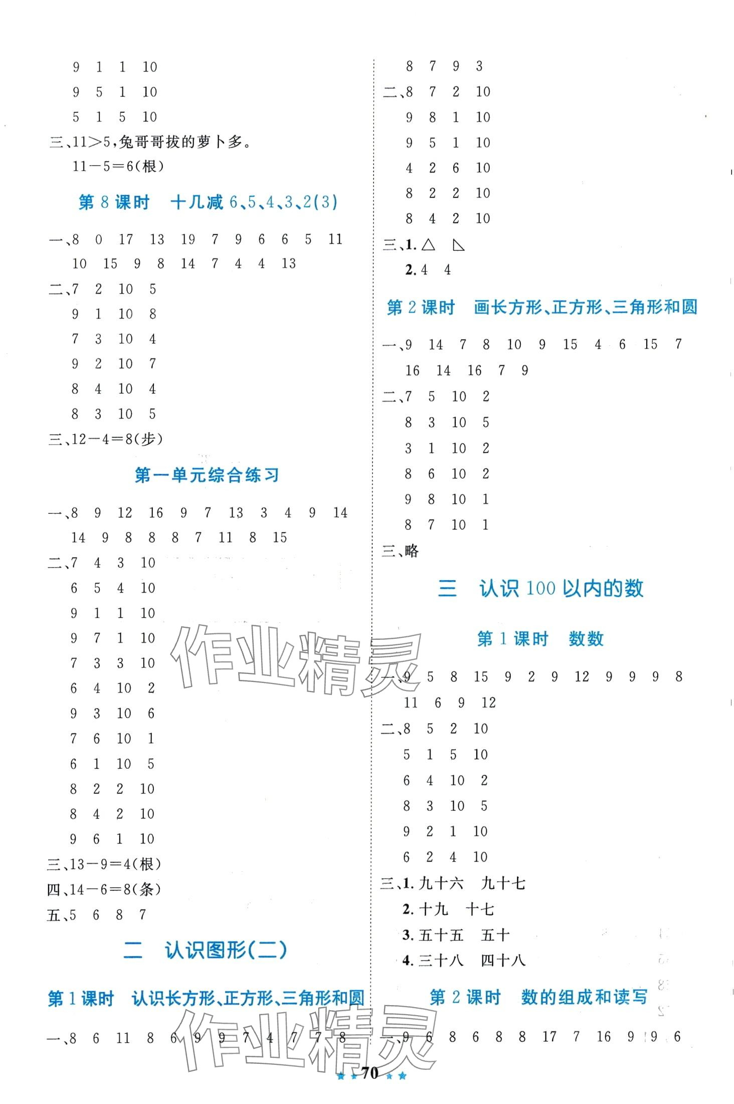 2024年计算能手好成绩1加1一年级数学下册苏教版 第2页