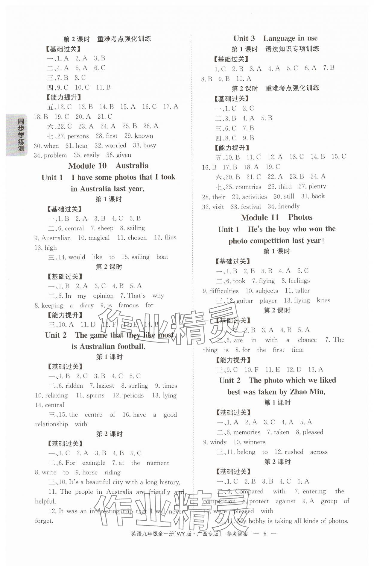 2024年全效學(xué)習(xí)同步學(xué)練測(cè)九年級(jí)英語(yǔ)全一冊(cè)外研版廣西專版 第6頁(yè)